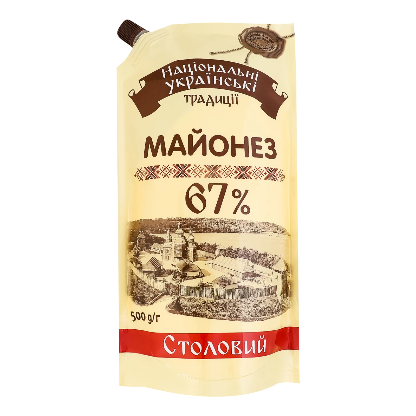 Майонез Національні українські традиції Столовий 67% 500г Фото №:1