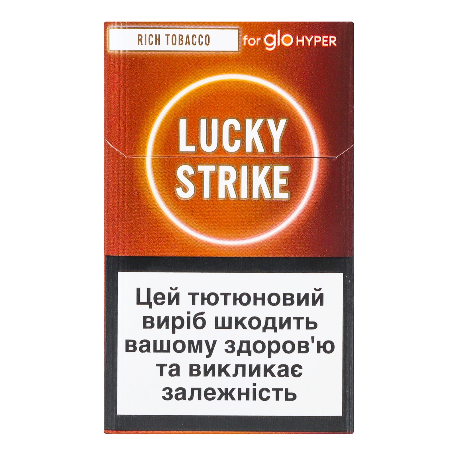 Виріб тютюновмісний Lucky Strike Rich Tobacco стік для електричного нагрівання з фільтром 20шт Фото №:1
