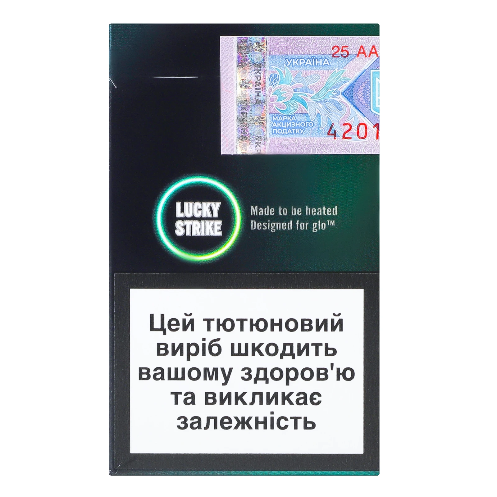 Виріб тютюновмісний Lucky Strike Green Switch стік для електричного нагрівання з фільтром 20шт Фото №:2