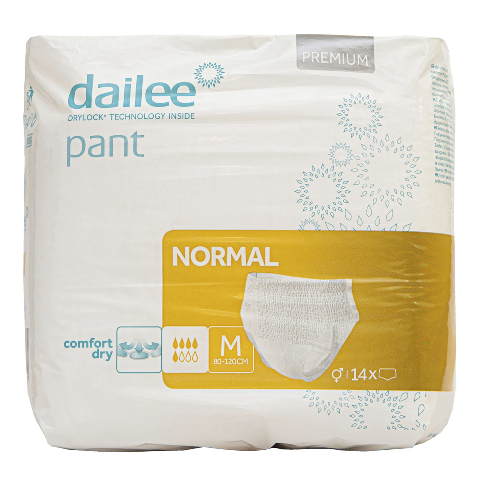 Підгузки-труси Dailee Pant Premium Normal д/дорослих Medium 14шт Фото навігації №:1