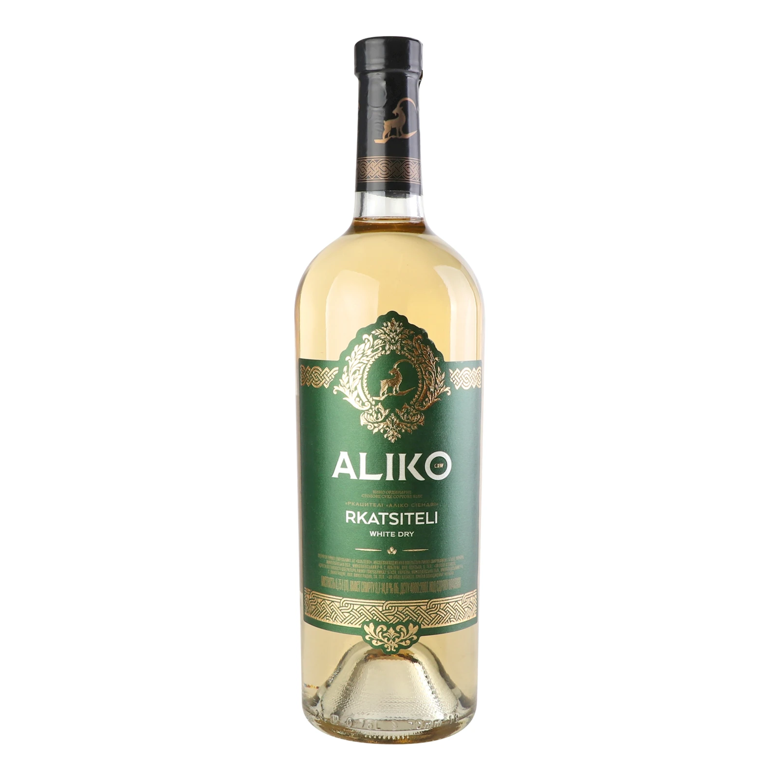 Вино Aliko C&W Rkatsiteli біле сухе 9.7-14% 0.75л