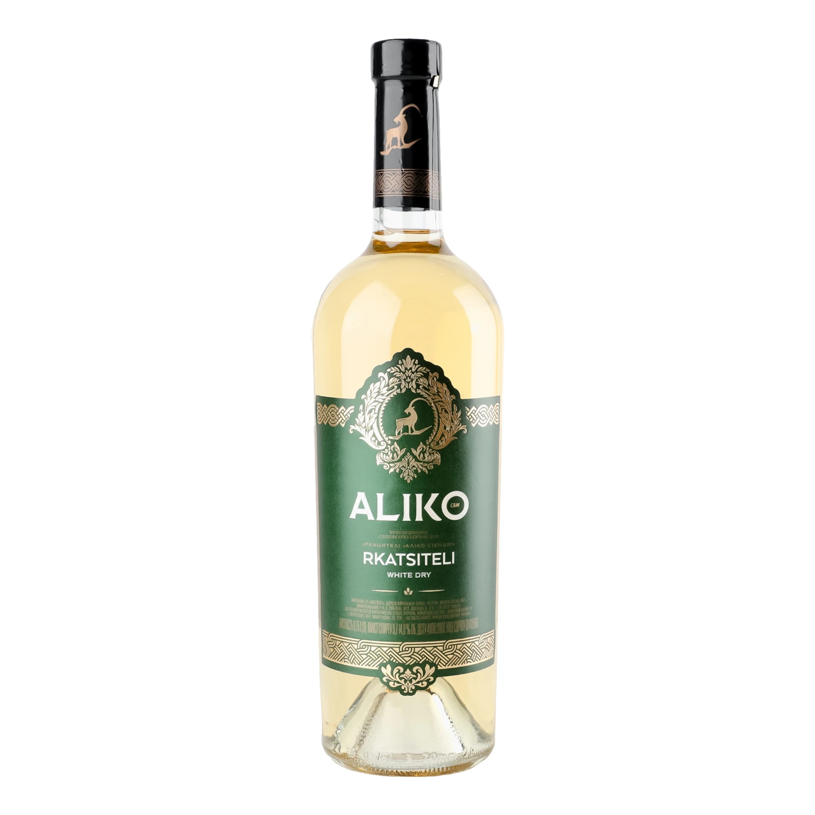 Вино Aliko C&W Rkatsiteli біле сухе 9.7-14% 0.75л Фото №:1