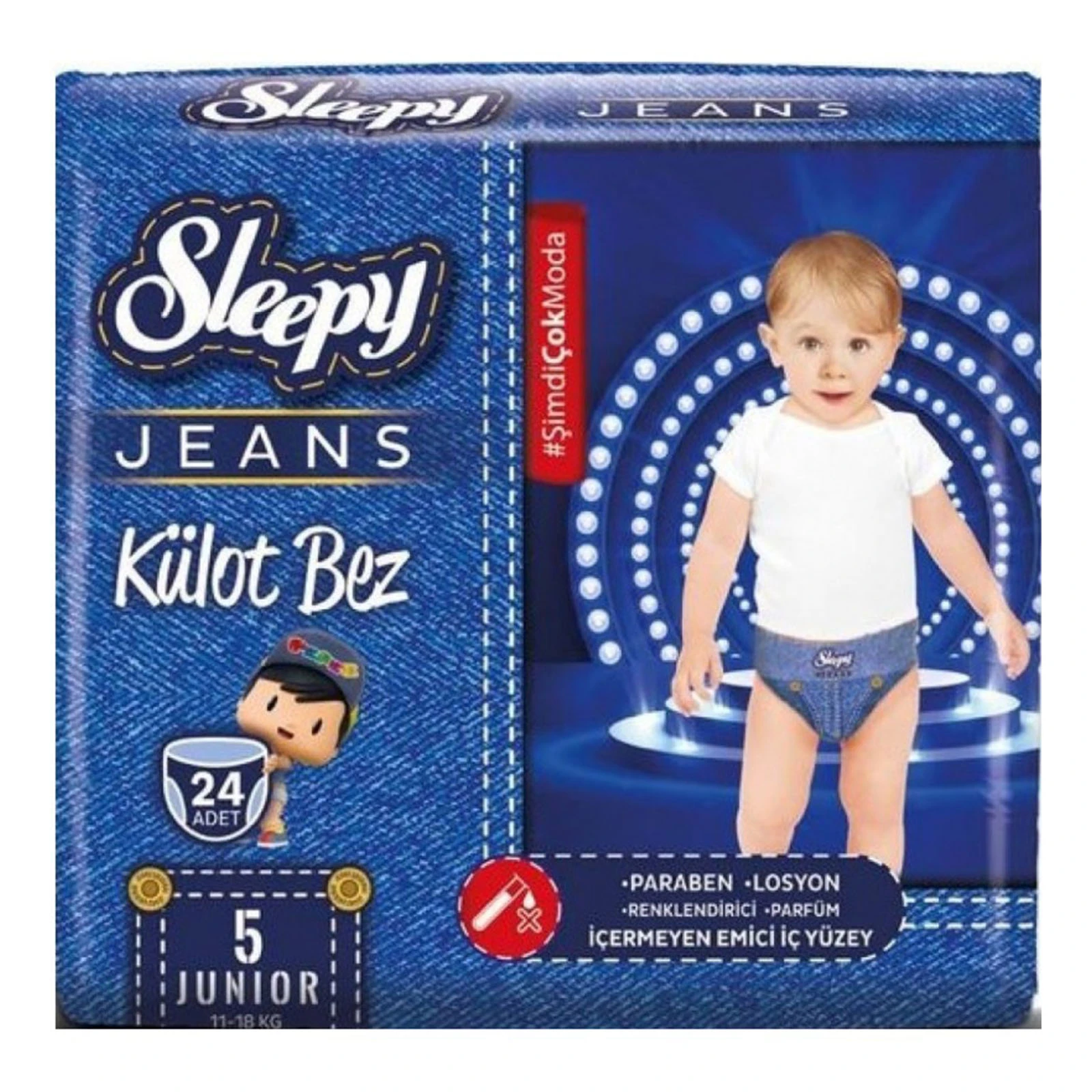 Підгузки-трусики Sleepy Jeans дитячі Junior-5 11-18кг 24шт Фото №:1