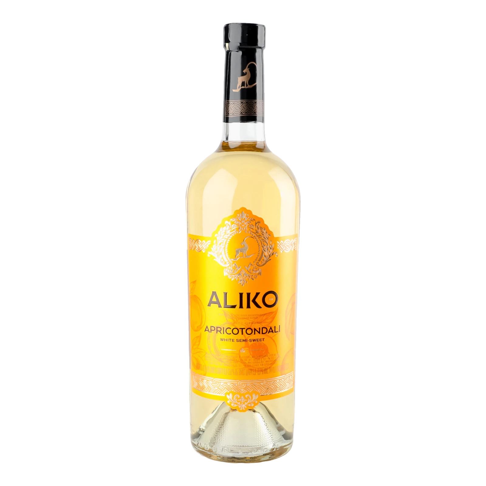 Напій алкогольний Aliko C&W Apricotondali на основі вина білий напівсолодкий 9-12% 0.75л