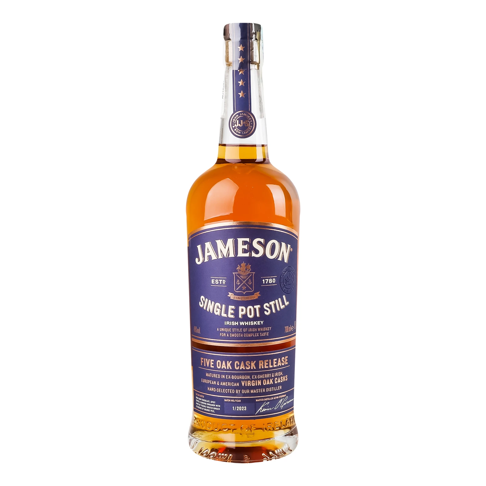 Віскі Jameson Single pot still ірландське 46% 0.7л Фото №:1