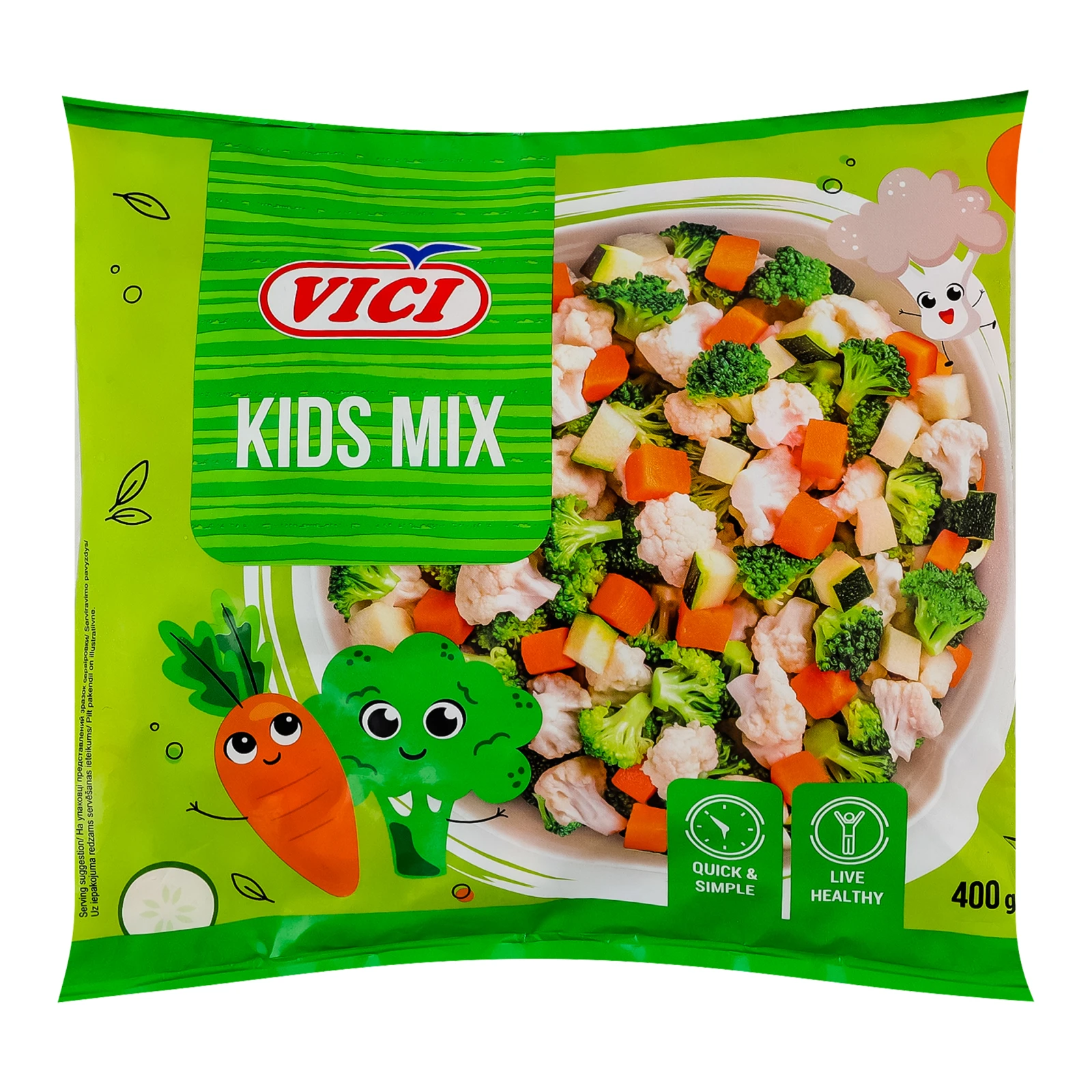 Суміш овочева Vici Дитяча швидкозаморожена 400г Фото №:1