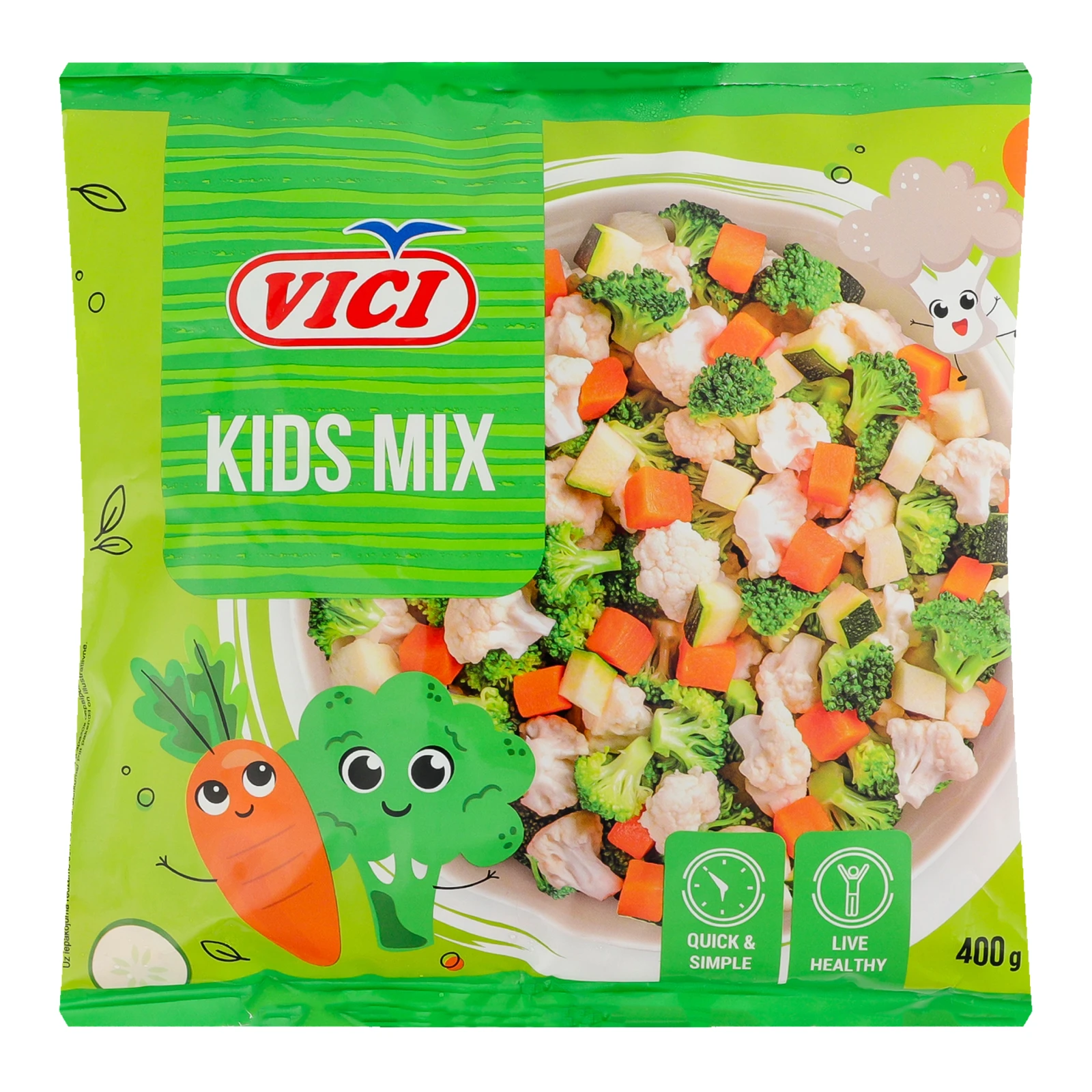 Овочі Vici Kids mix швидкозаморожені 400г Фото №:1