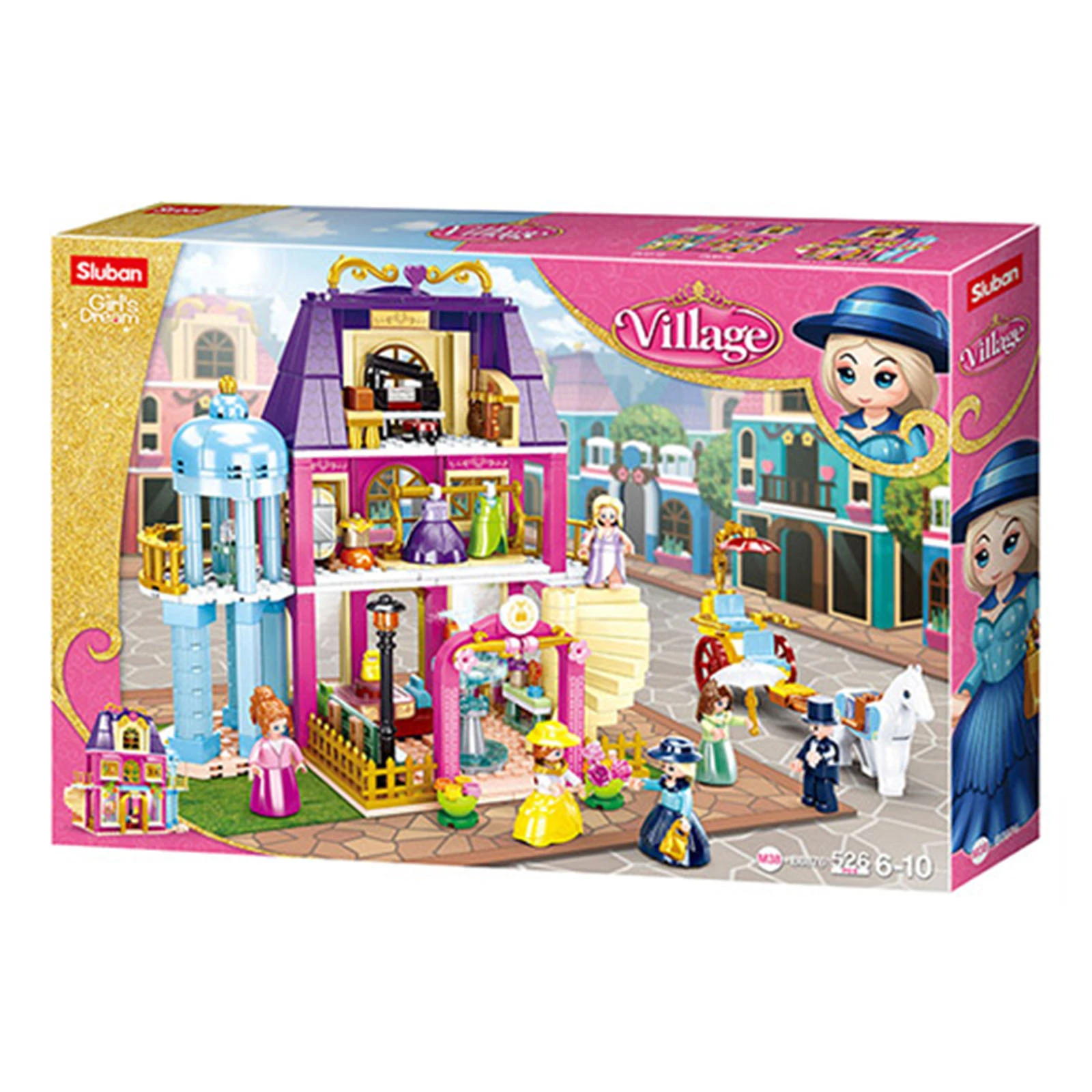 Конструктор Sluban Girl`s Dream Village Торгівельний центр (Салон краси) 526дет. M38-B0876 Фото навігації №:1