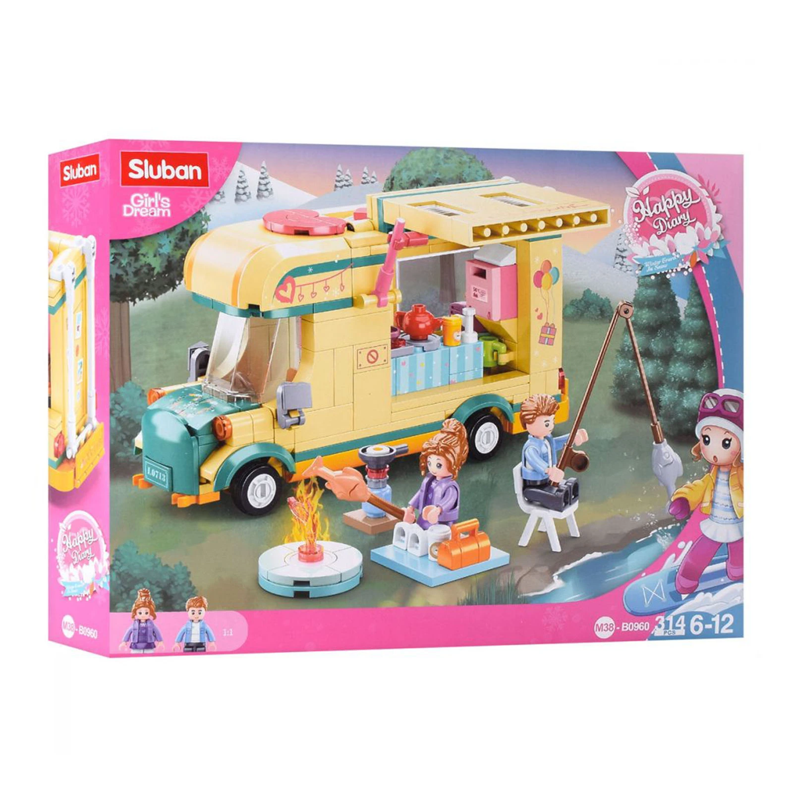 Конструктор Sluban Girl`s Dream Happy Diary Кемпинг 314дет. M38-B0960 Фото №:1