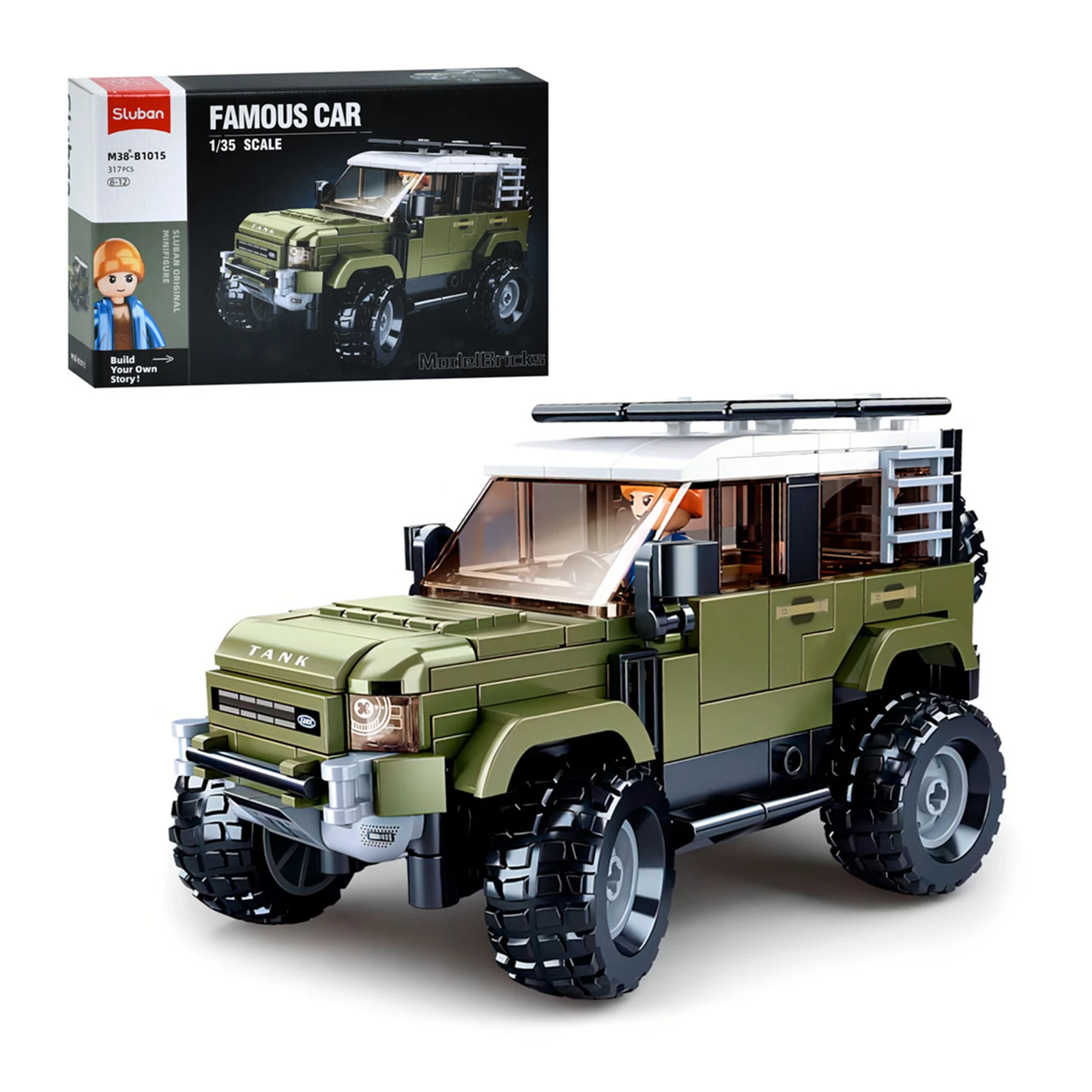 Конструктор Sluban Джип 317дет. M38-B1015 Фото №:1