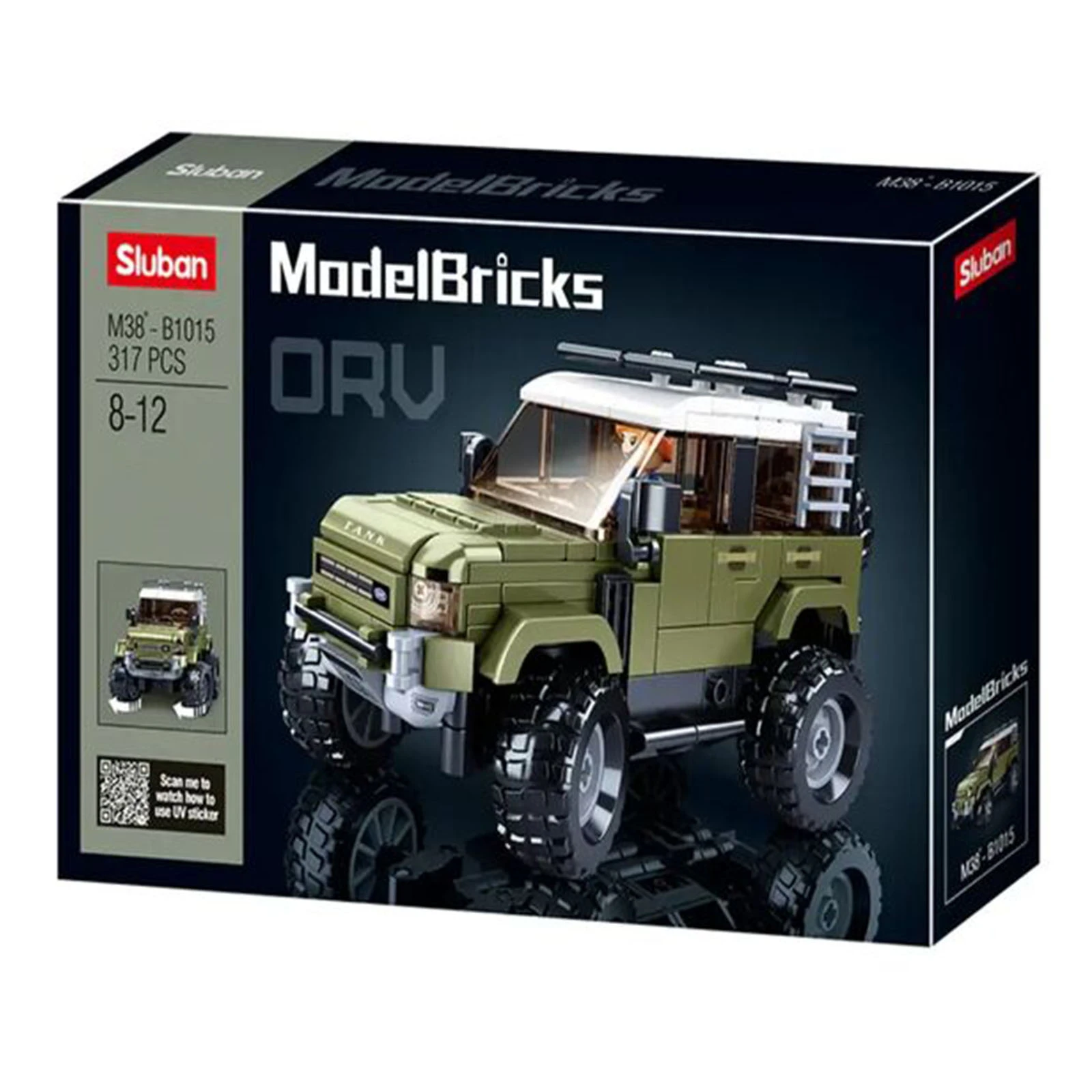Конструктор Sluban M38-B1015 Model Bricks Танк SUV зелений 317дет. Фото №:1