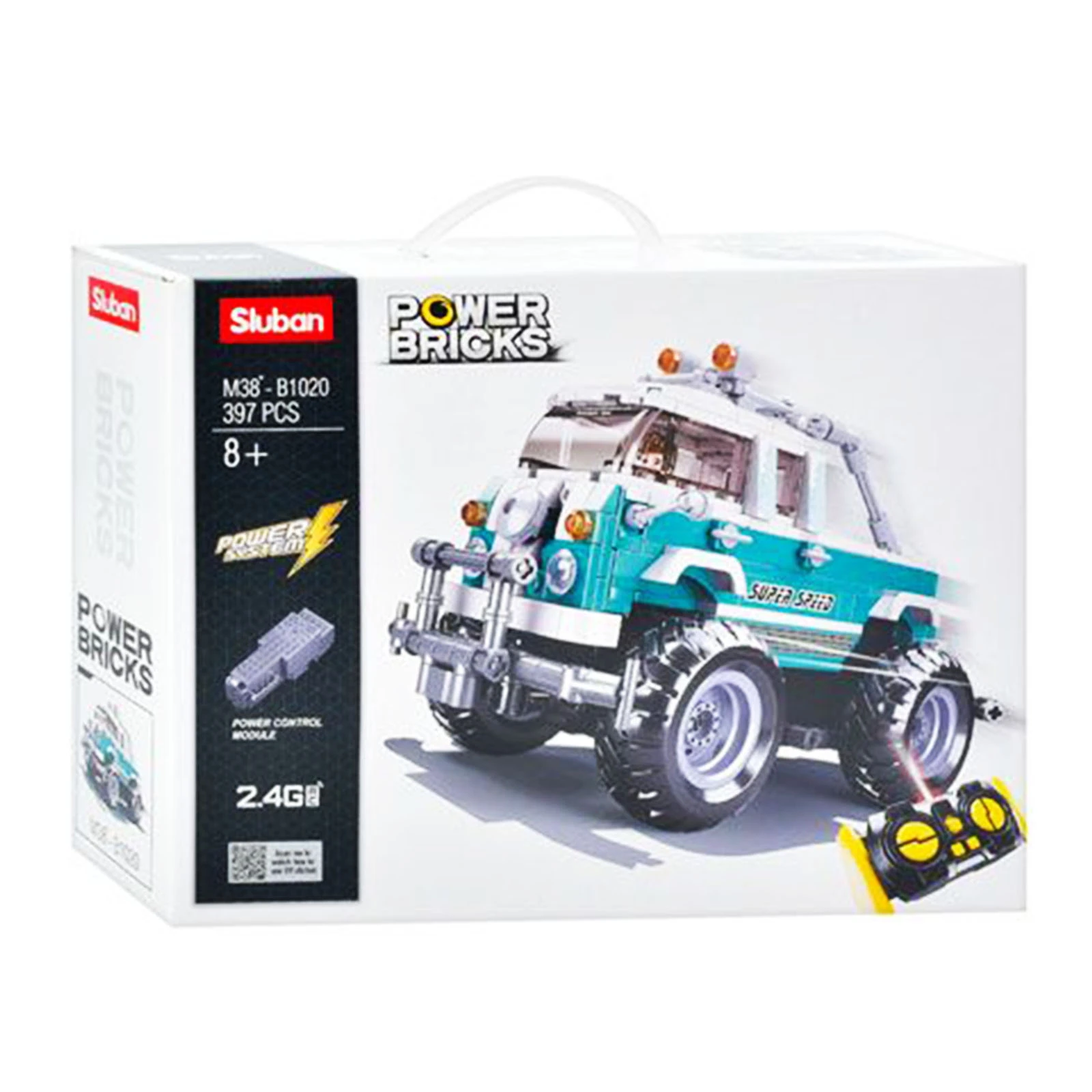 Конструктор Sluban Power Bricks Машинка на радіокеруванні 397дет. M38-B1020 Фото №:1