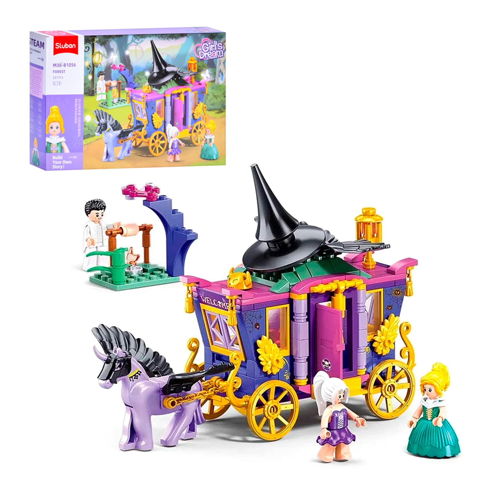 Конструктор Sluban Girl`s Dream Карета 287дет. M38-B1056 Фото №:1