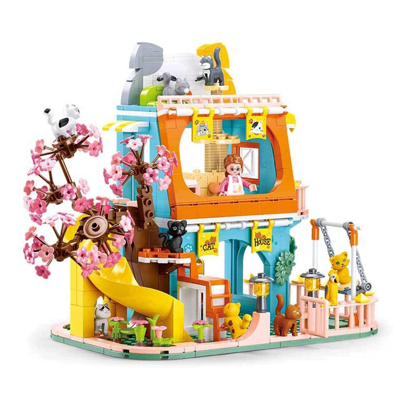 Конструктор Sluban Girl`s Dream Будинок для котів 521дет. M38-B1089 Фото №:2