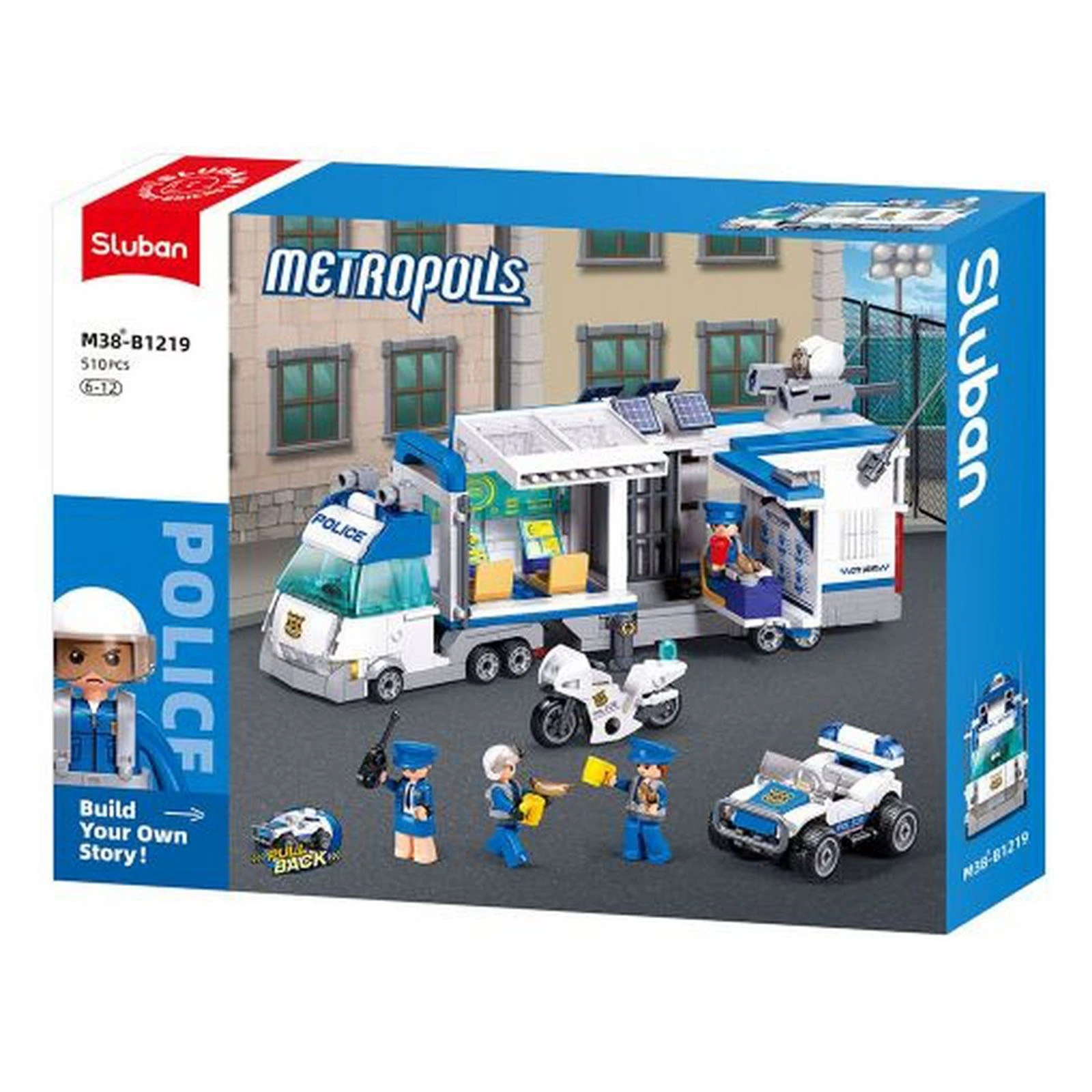 Конструктор Sluban Metropolis Мобільний поліцейський відділок 510дет. M38-B1219 Фото №:1