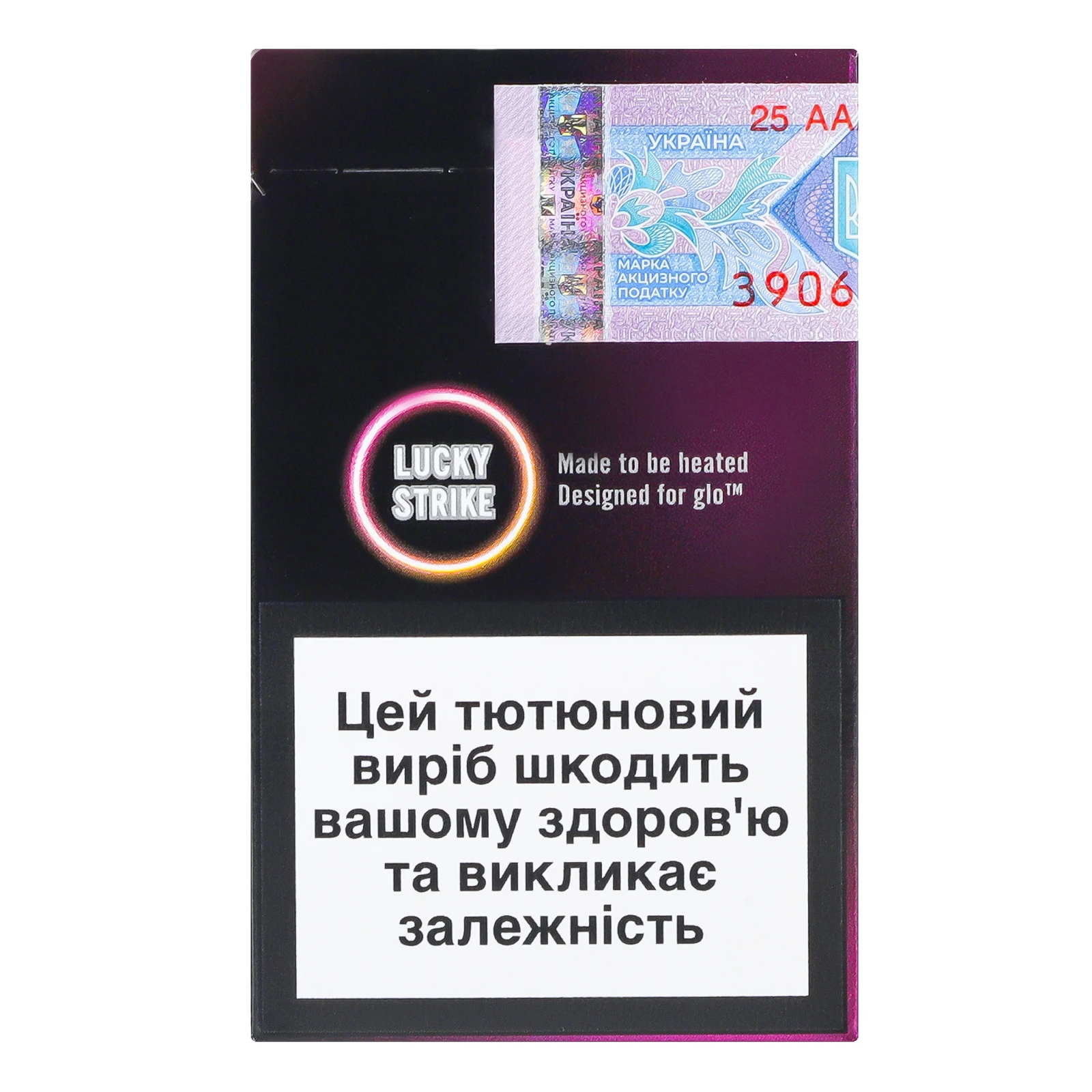 Виріб тютюновмісний Lucky Strike Purple Switch стік для електричного нагрівання з фільтром 20шт Фото №:2