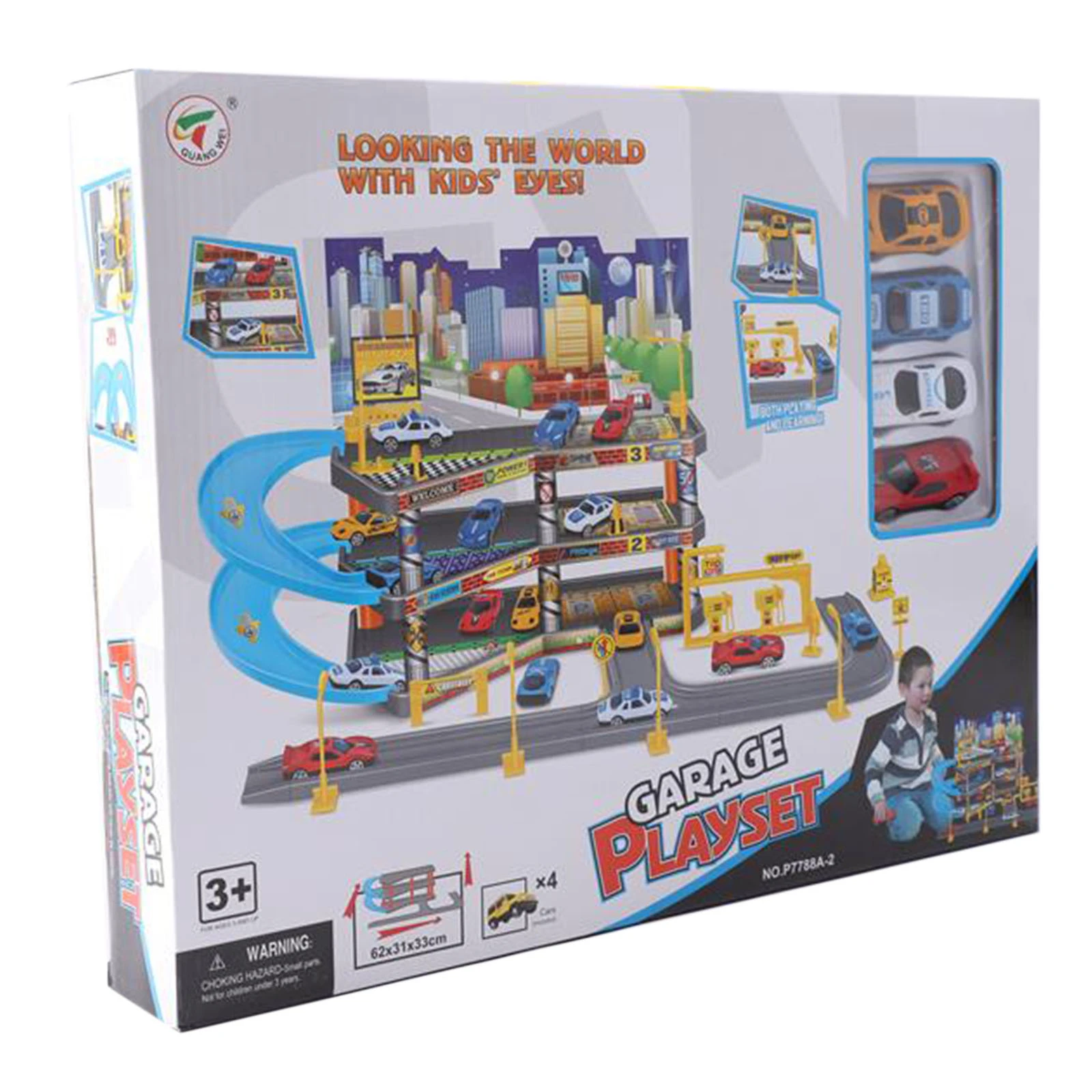 Набір ігровий Guang Wei Playset Garage паркінг з 4 машинками Фото №:3