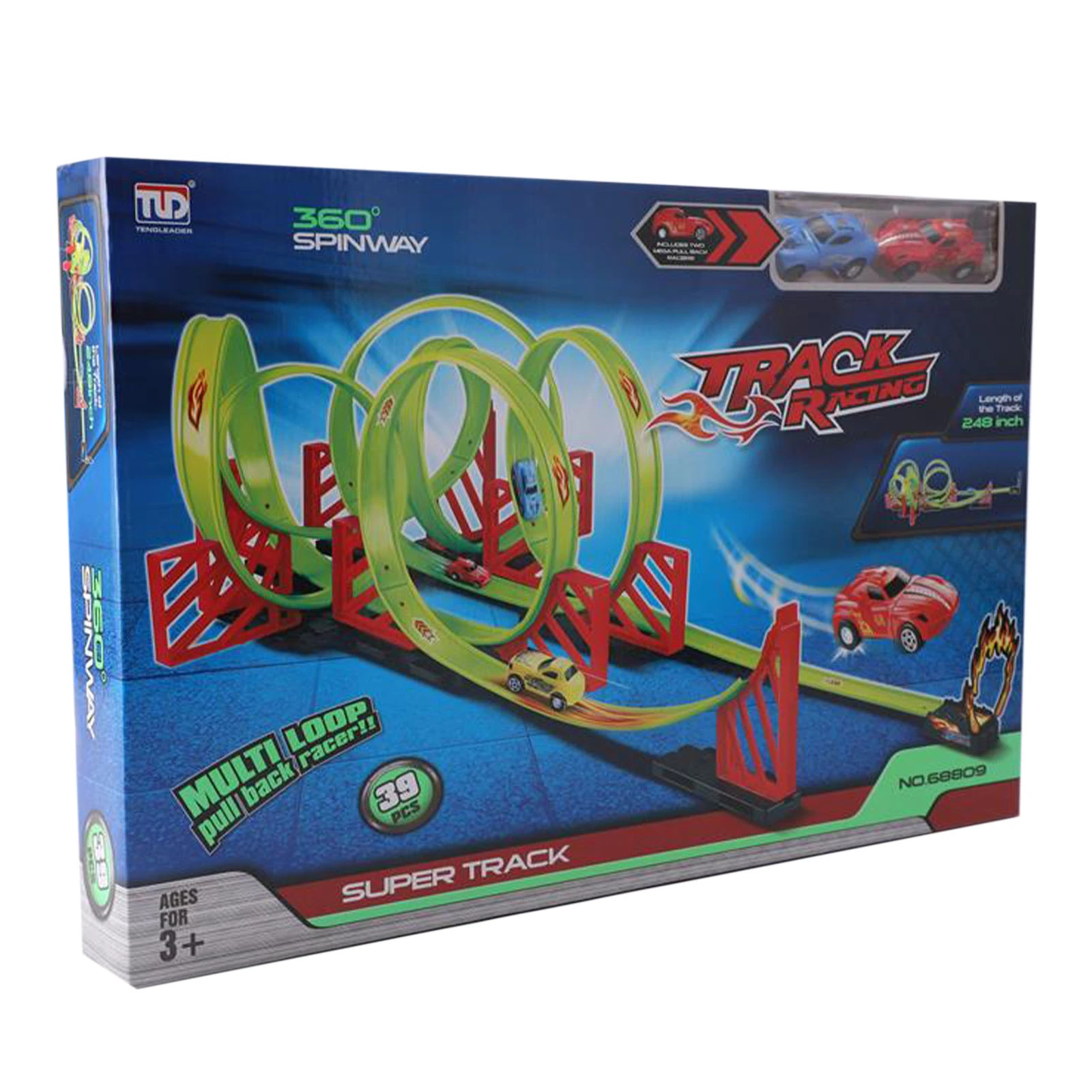 Конструктор Tengleader Track Racing гоночний трек 2 машинки 39дет.