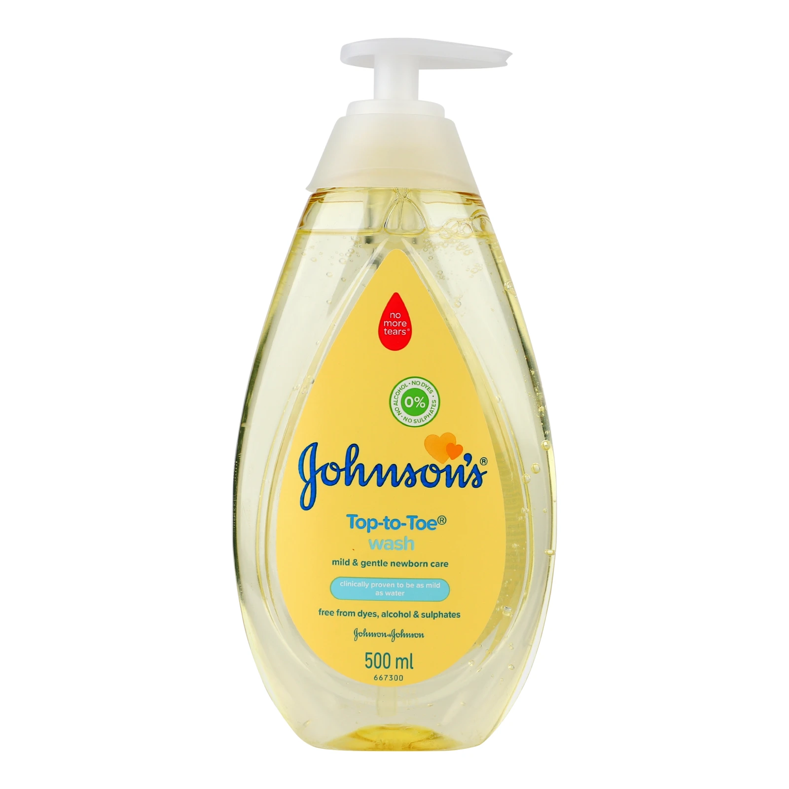 Шампунь-пінка Johnson's дитячий для миття та купання Від маківки до п'яточок 500мл Фото №:1