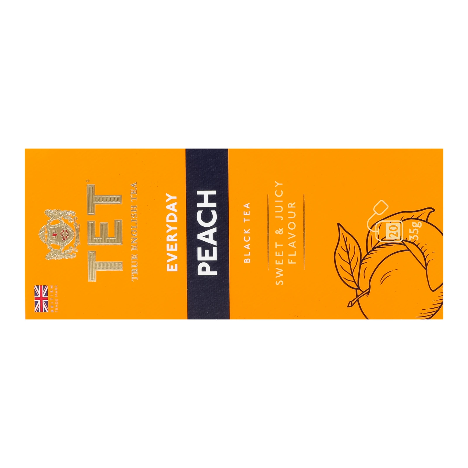 Чай TET Everyday Peach чорний байховий дрібний з ароматом персика 20х1.75г Фото №:2