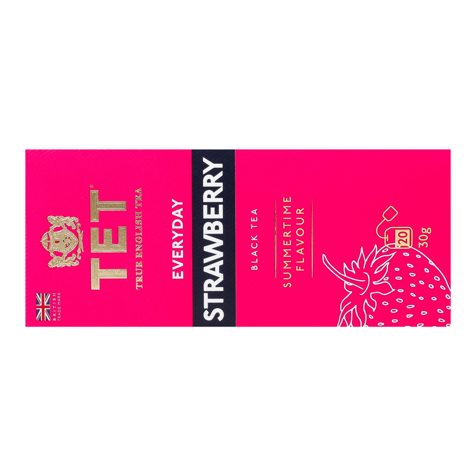 Чай TET Everyday Strawberry чорний байховий дрібний з ароматом полуниці та суниці 20х1.5г Фото №:2