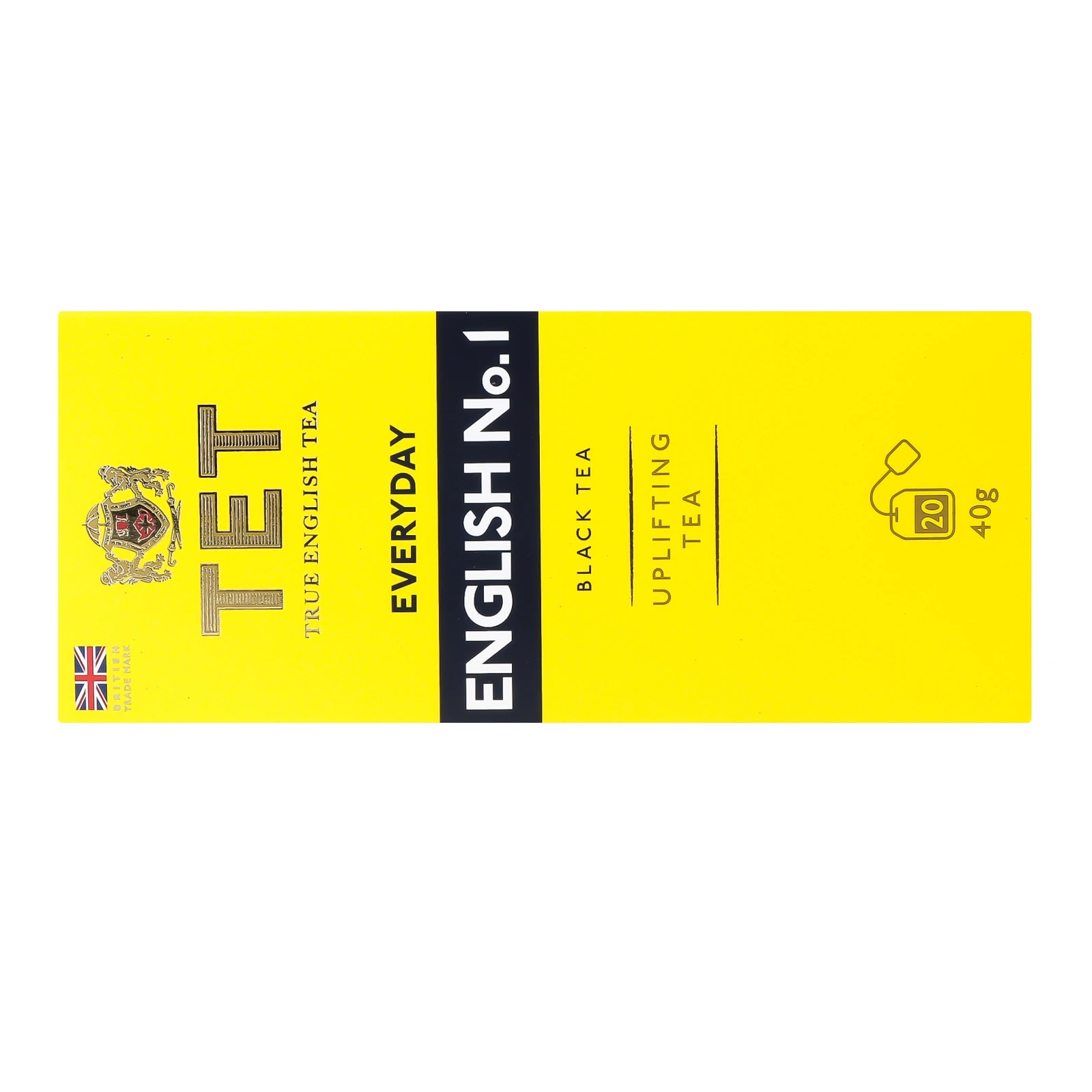 Чай ТЕТ Everyday English No.1 чорний байховий дрібний з ароматом бергамоту та лимона 20х2г Фото №:2