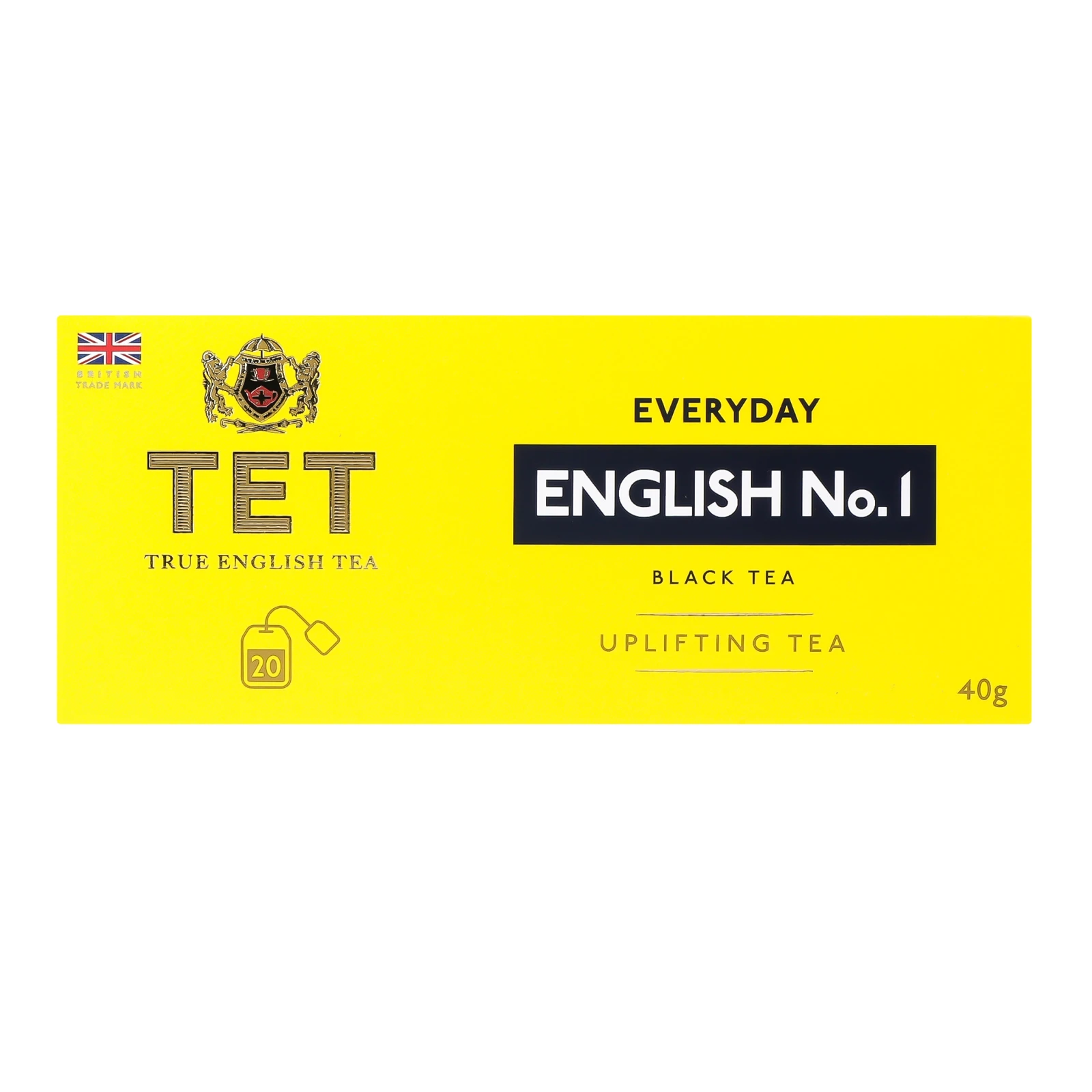 Чай ТЕТ Everyday English No.1 чорний байховий дрібний з ароматом бергамоту та лимона 20х2г