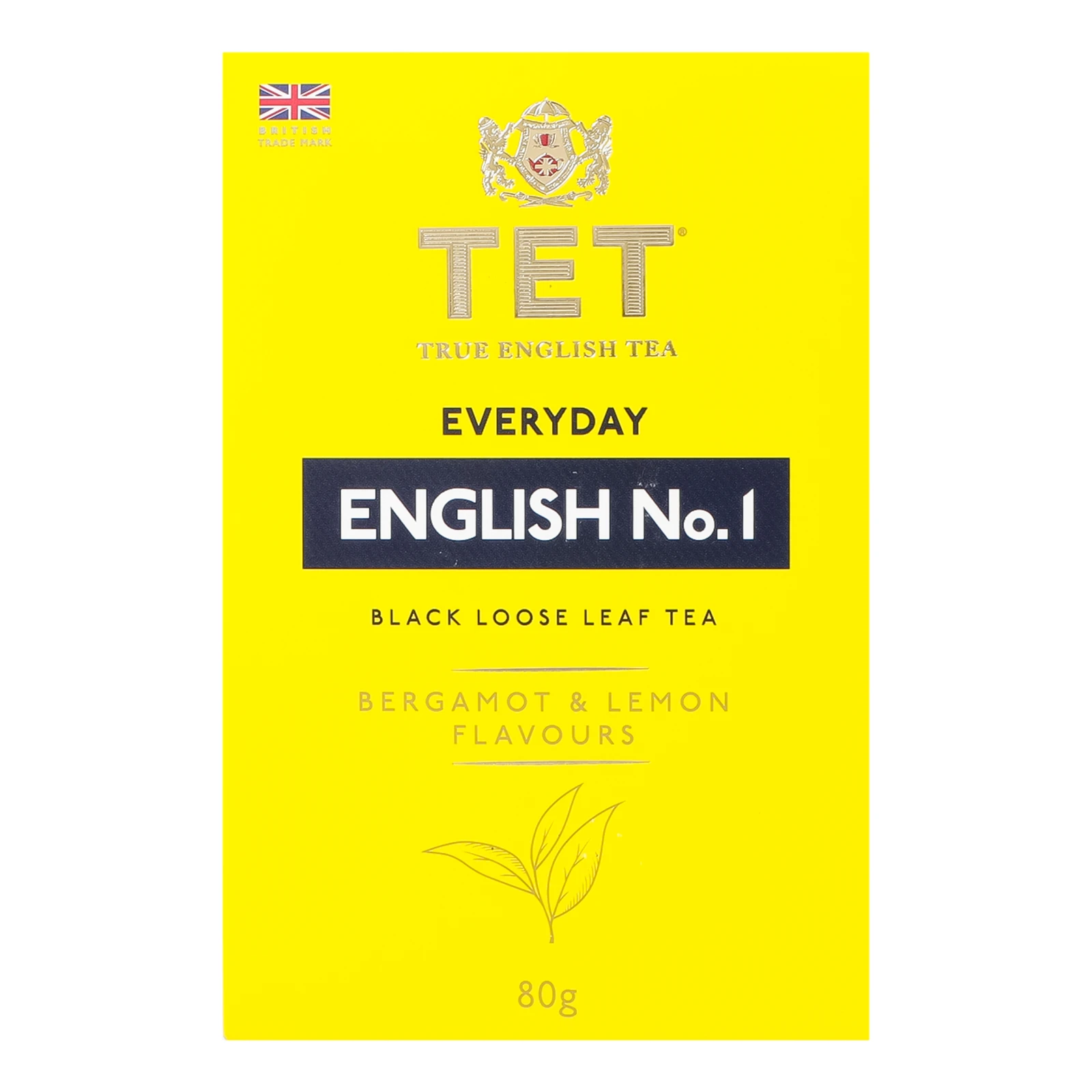 Чай TET Everyday English No.1 чорний байховий листовий з ароматом бергамота та лимона 80г