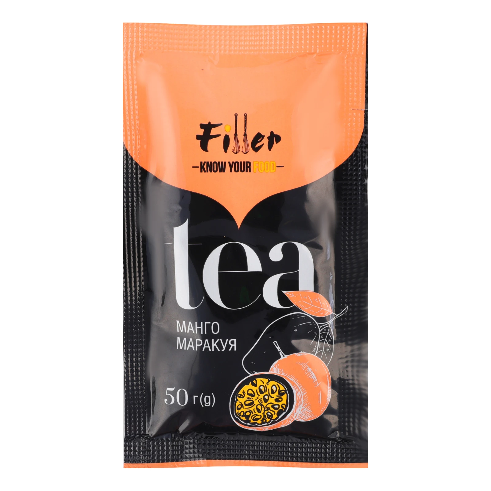 Концентрат для напою безалкогольного Filler Tea Манго-маракуя пастеризований 50г Фото навігації №:1