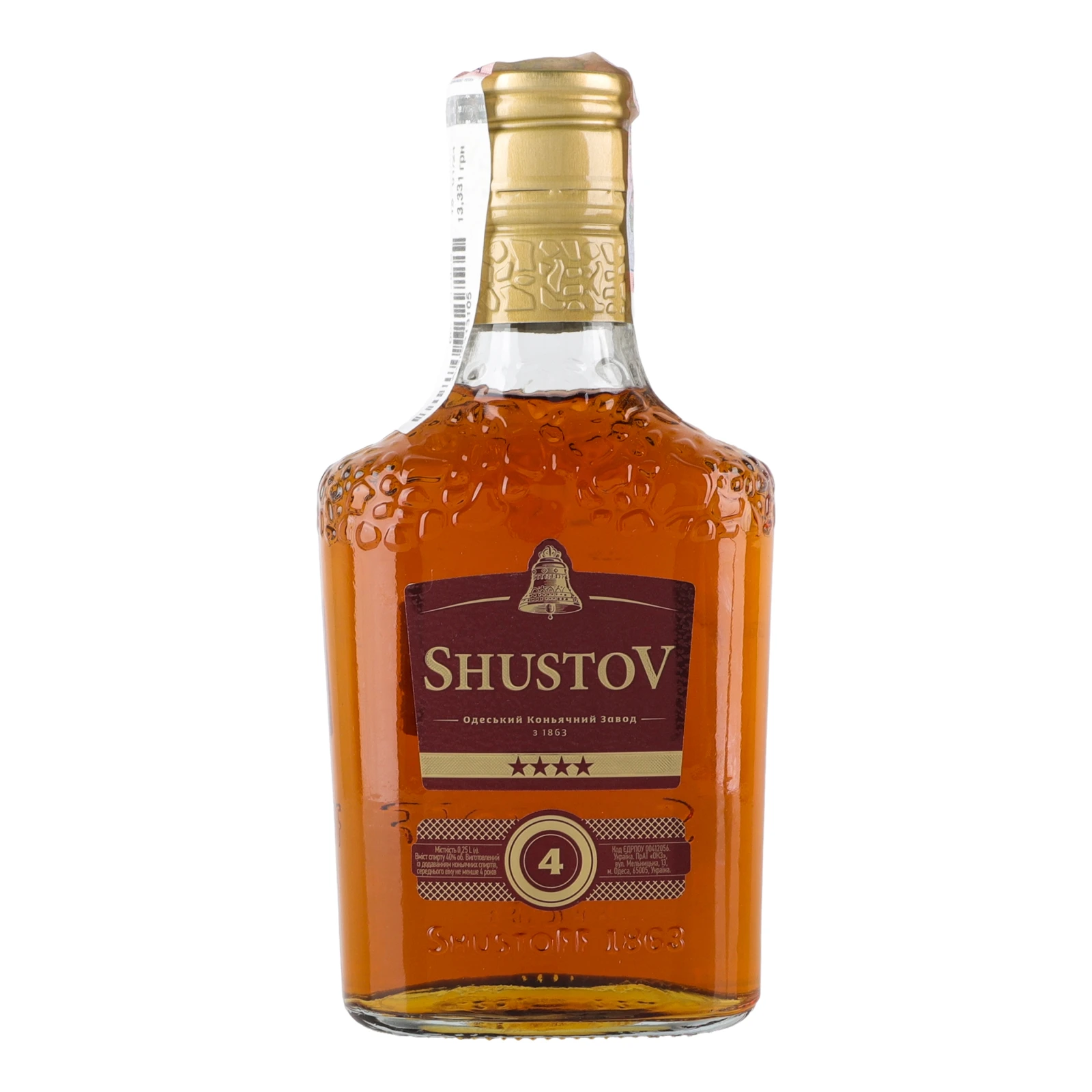 Напій спиртний ShustoV Легендарна колекція 4 зірки 40% 0.25л
