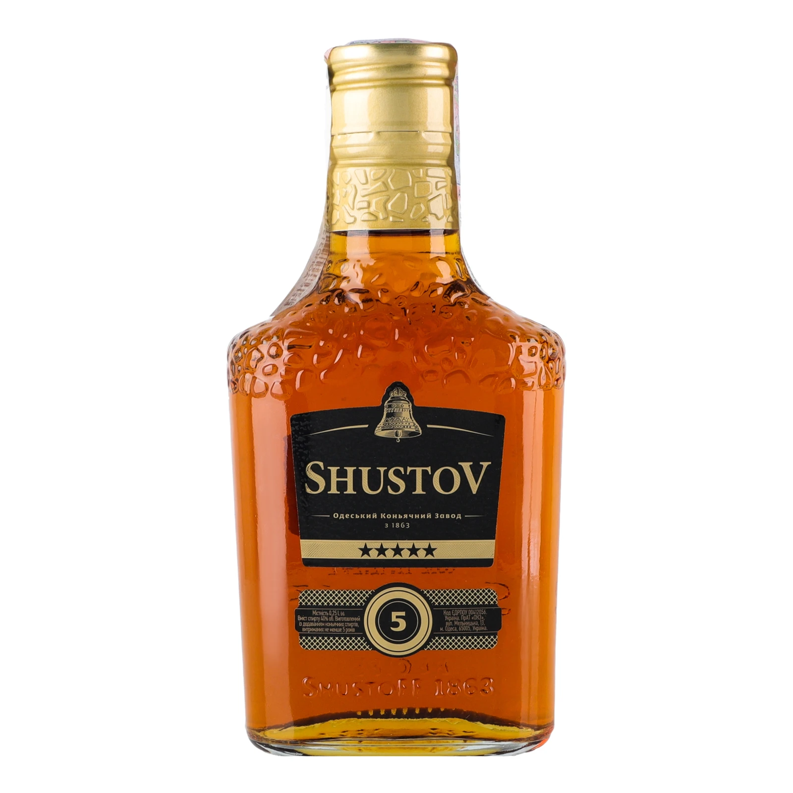 Напій спиртний ShustoV Велична колекція 5 зірок 40% 0.25л