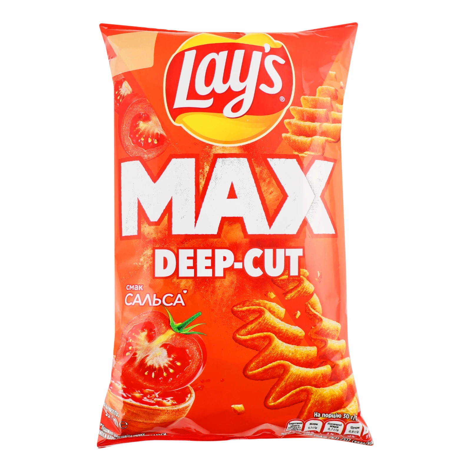 Чипси Lay's Max Deep-cut картопляні зі смаком Сальса 95г Фото №:1