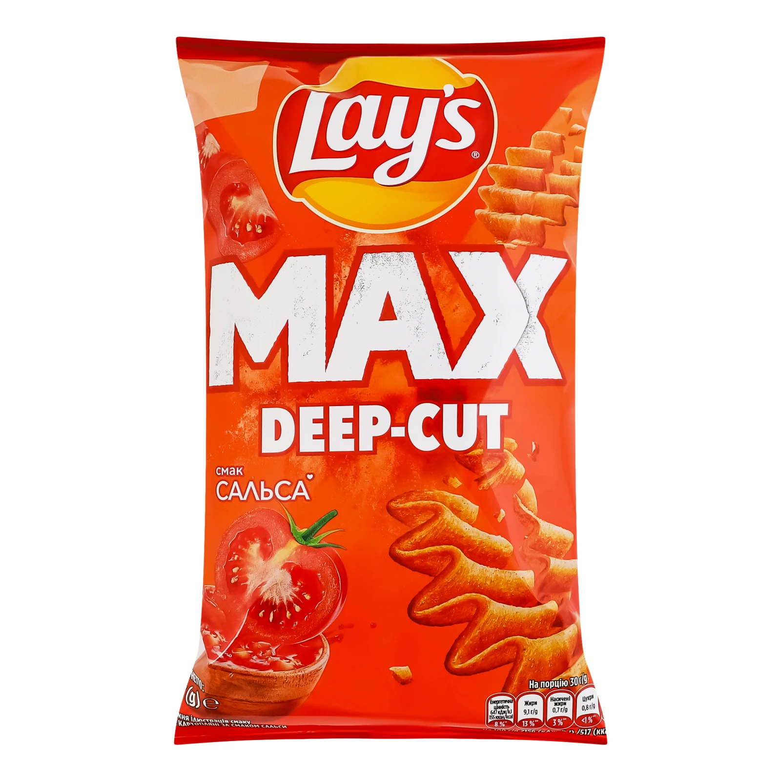 Чипси Lay's Max Deep-cut картопляні зі смаком Сальса 95г