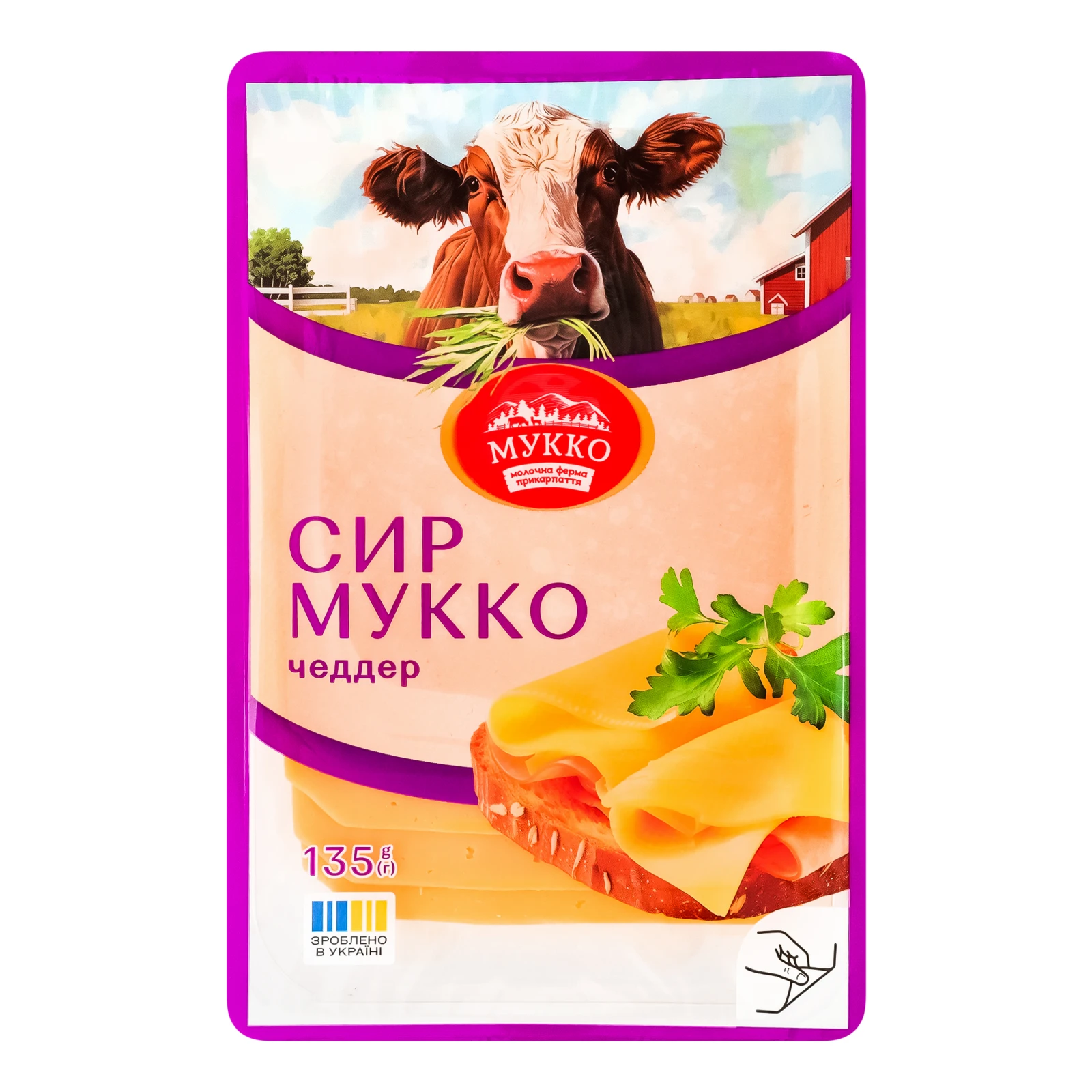 Сир Мукко Чеддер 37% 135г Фото навігації №:1