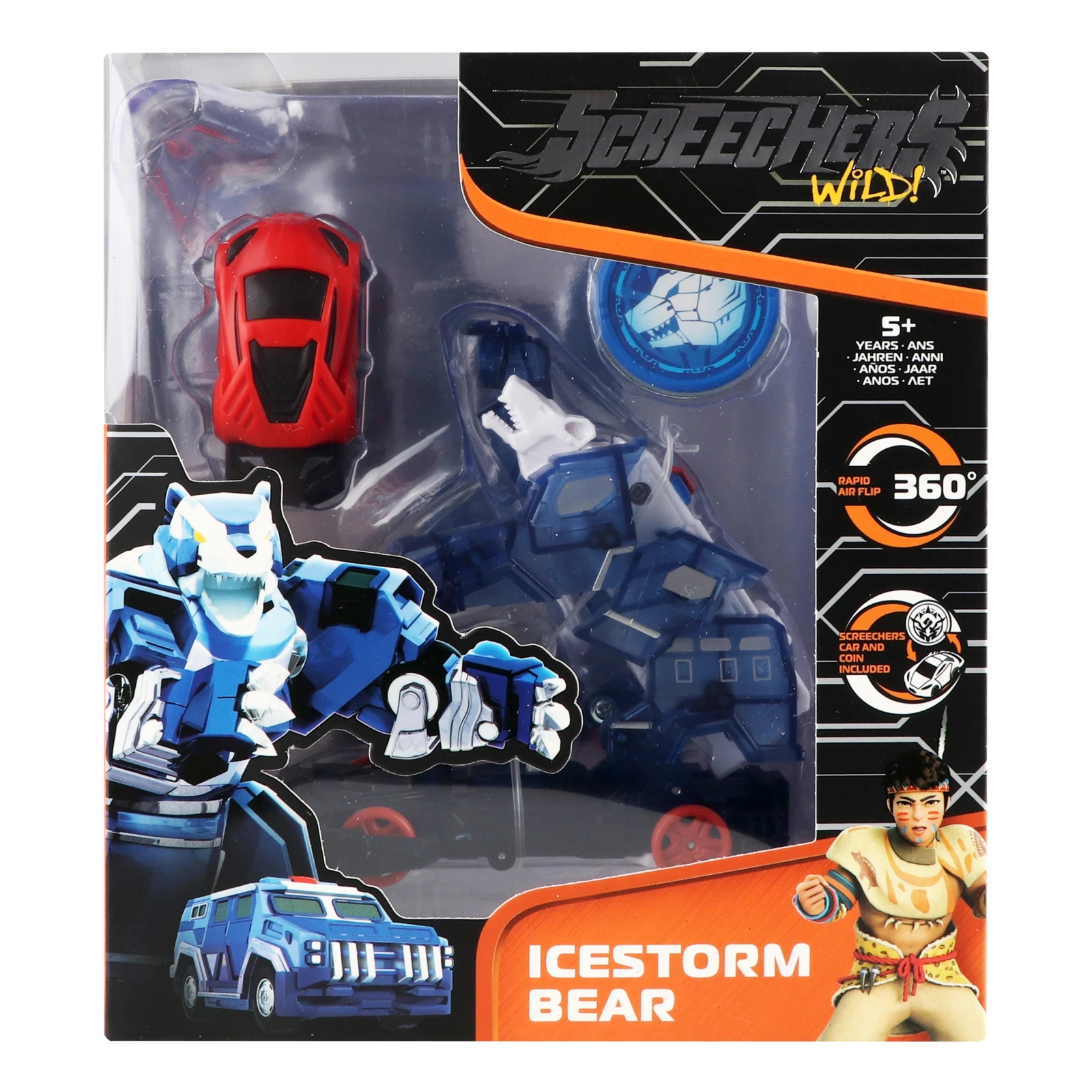 Машинка-трансформер Screechers Wild Icestorm Bear S4 L2 №EU685203 для дітей від 5-ти років 1шт Фото №:1