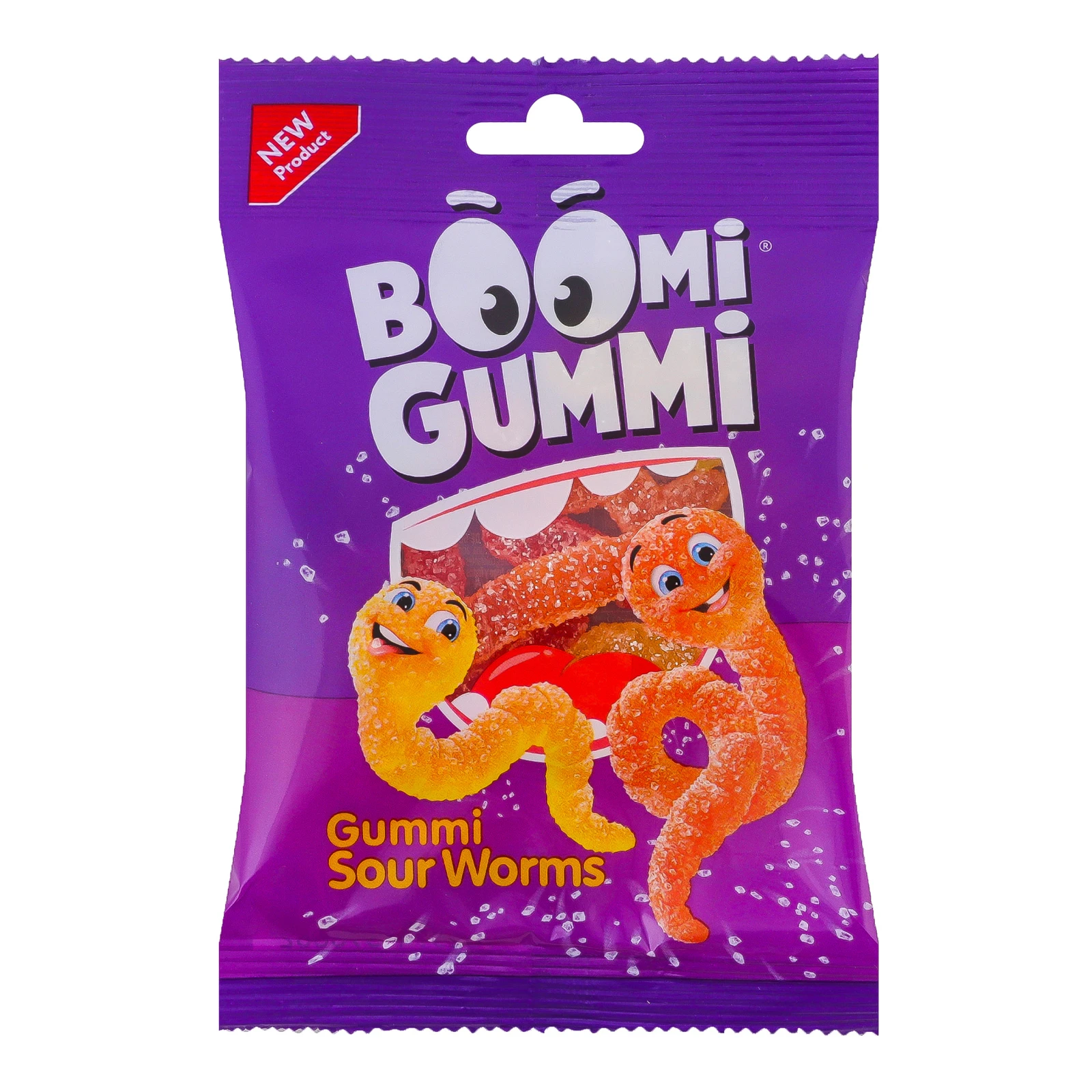 Цукерки желейні Boomi Gummi Sour worms 70г Фото №:1