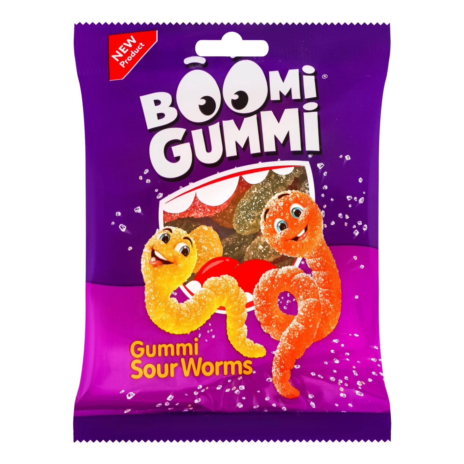 Цукерки желейні Boomi Gummi Sour worms 70г Фото №:1