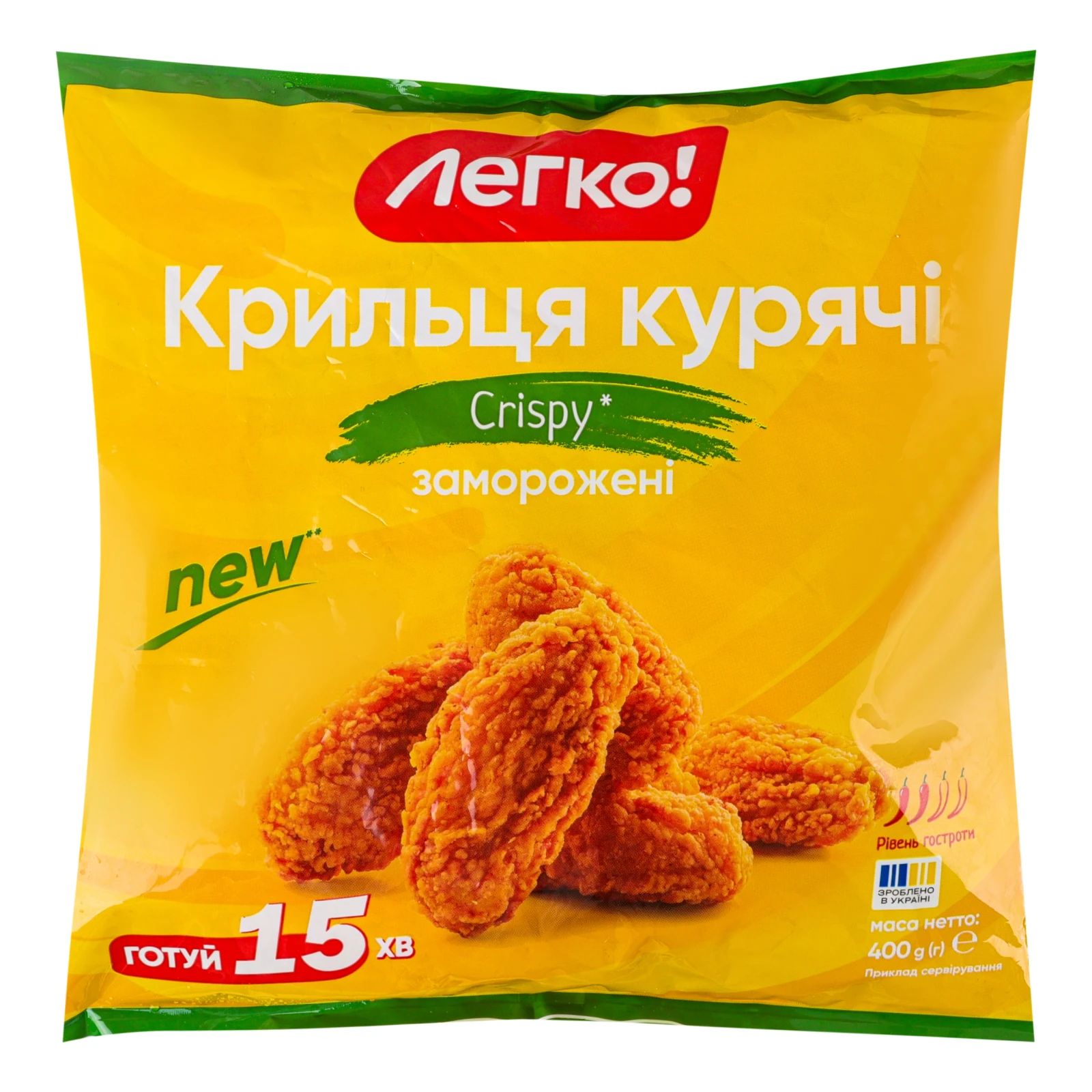 Крильця курячі Легко! Crispy заморожені 400г Фото №:1