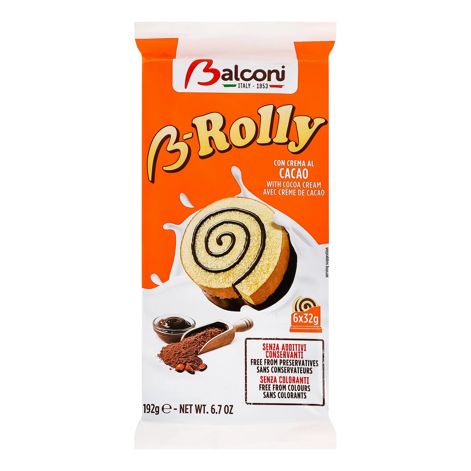 Рулети Balconi 32г*6шт B-Rolly з шоколадом Новинка Фото №:1