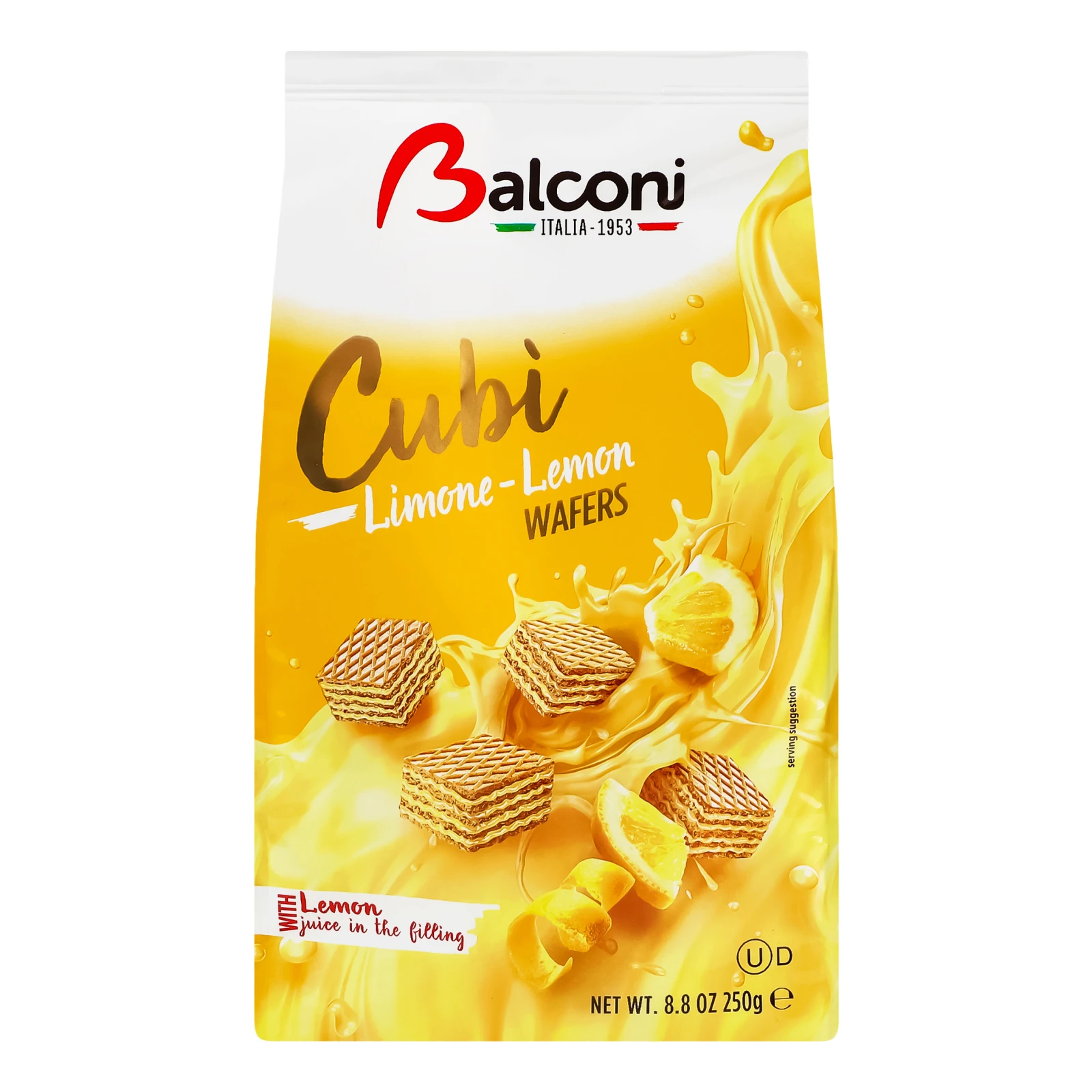 Вафельні кубики Balconi 250г Cubi з лимоном Новинка Фото №:1