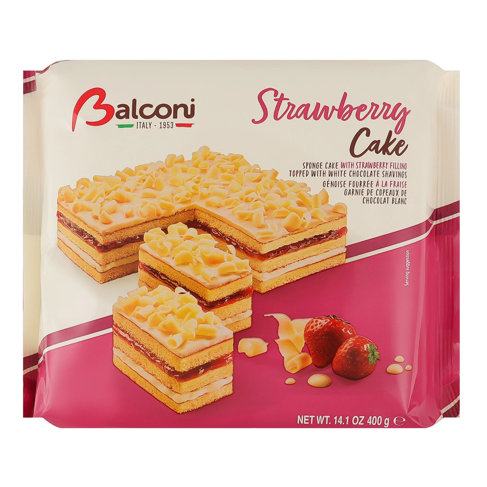 Торт Balconi Strawberry cake з полуницею 400г Фото №:1