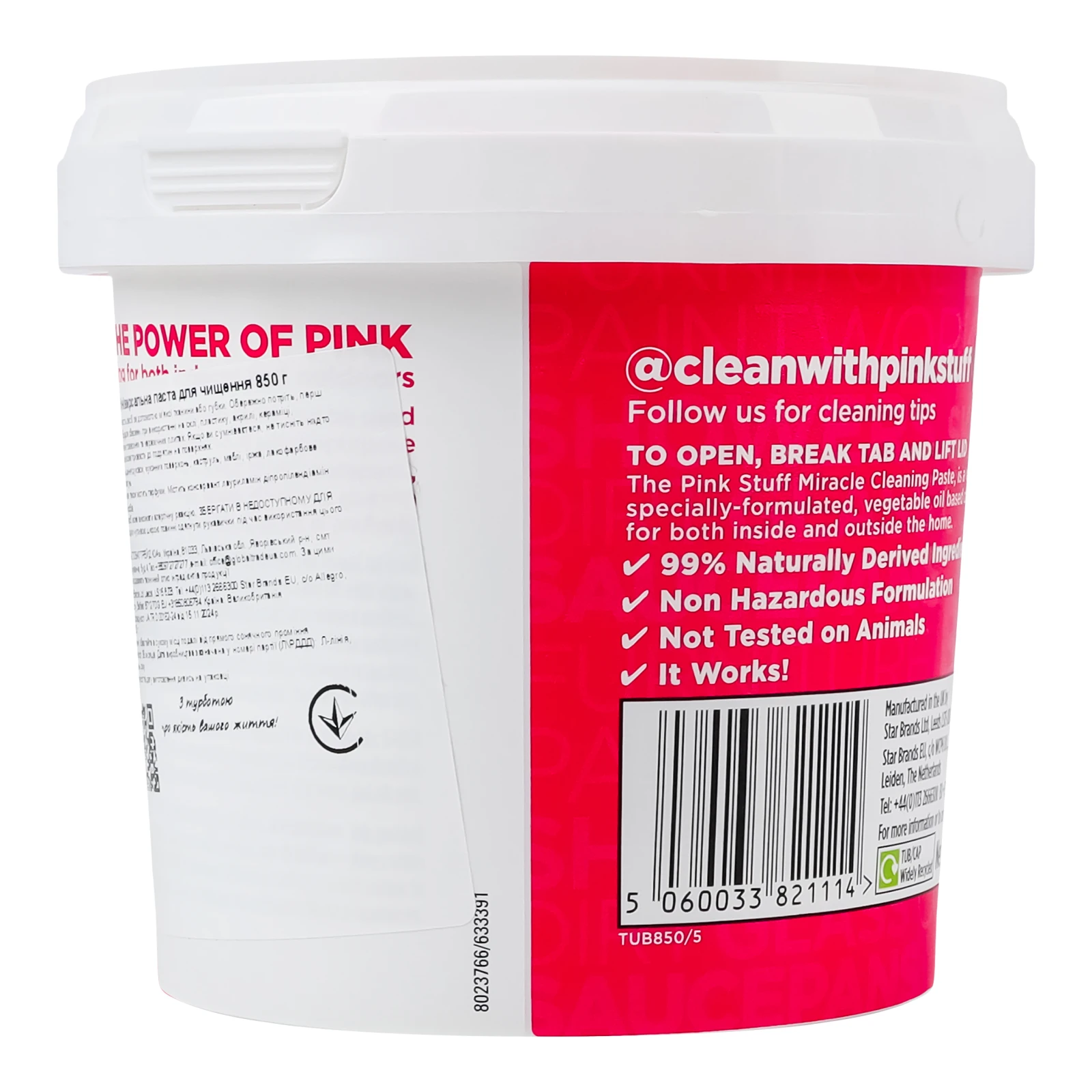 Засіб для чищення The Pink Stuff The Miracle універсальна паста 850г Фото №:2