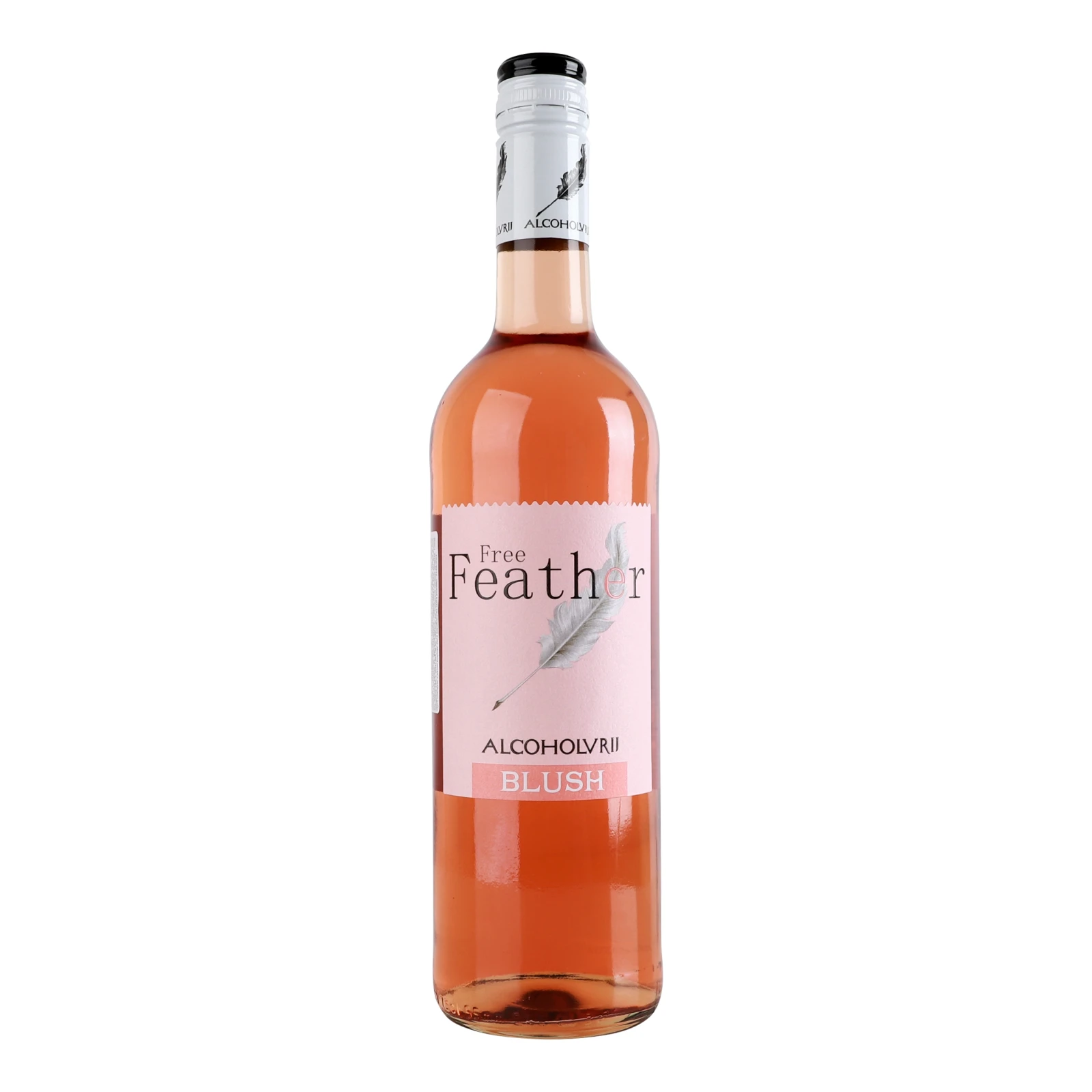 Напій Free Feather Alcoholfree Blush на основі вина безалкогольний рожевий напівсолодкий 0% 0.75л