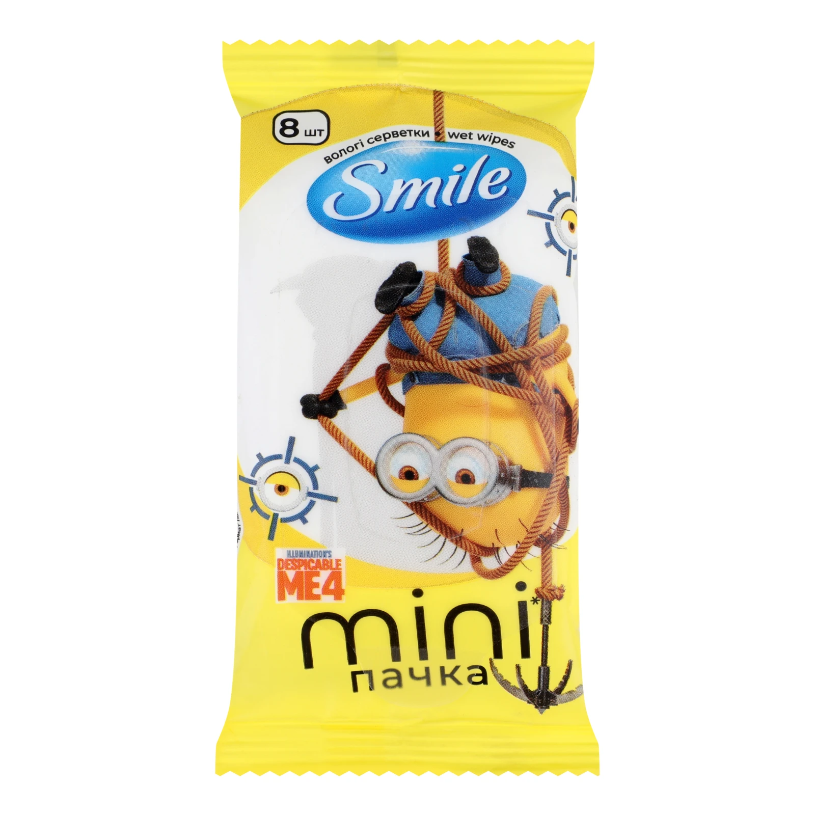 Серветки вологі Smile Mini ліцензійні герої 8шт