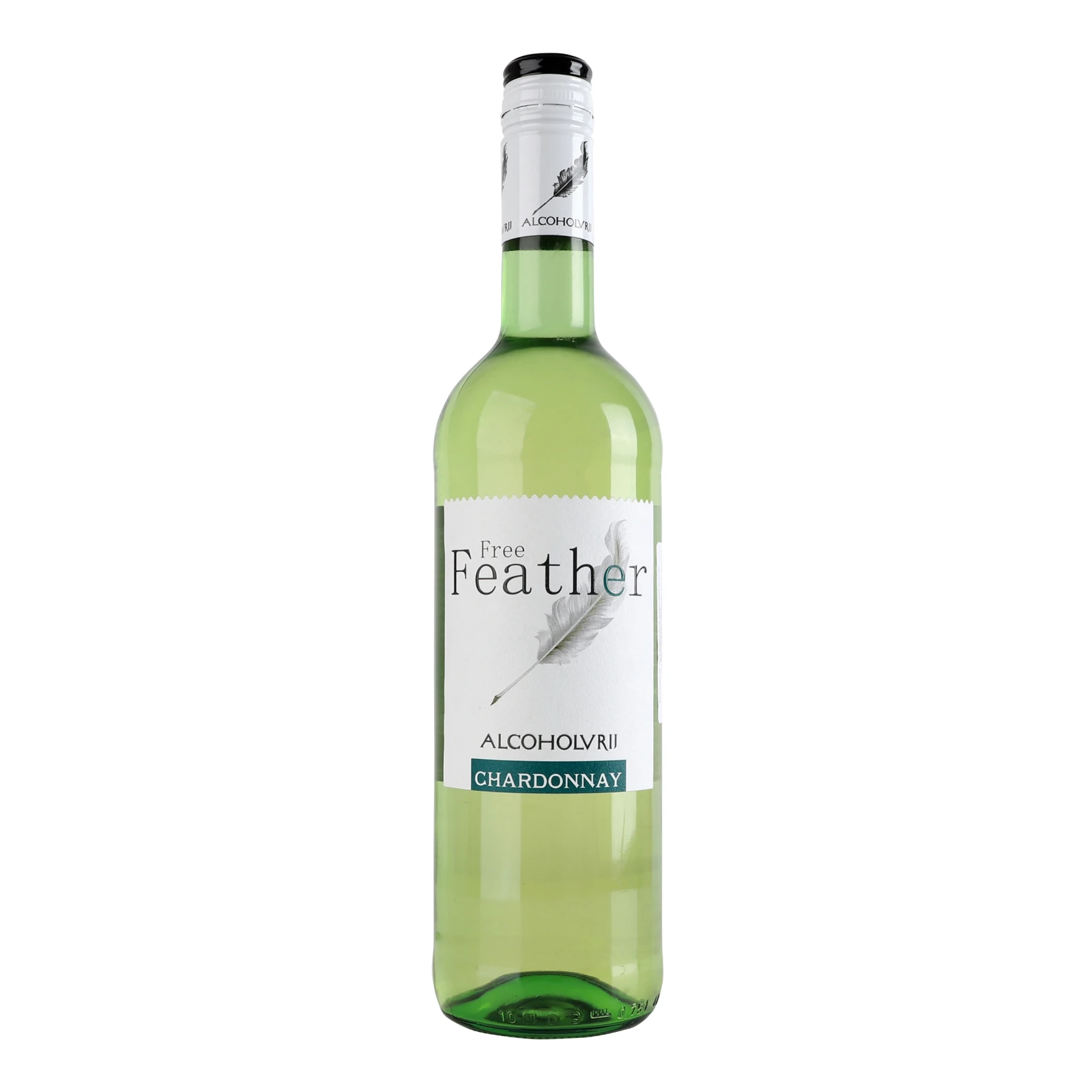 Напій на основі вина Free Feather Alcoholfree Chardonnay білий напівсолодкий безалкогольний 0% 0.75л Фото навігації №:1