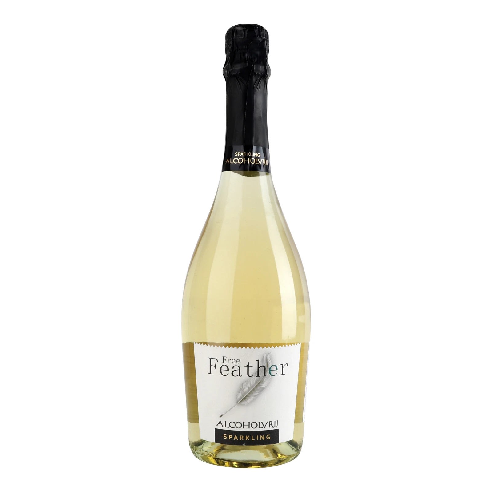 Напій Free Feather на основі вина Alcoholfree Sparkling білий напівсолодкий безалкогольний 0% 0.75л Фото №:1