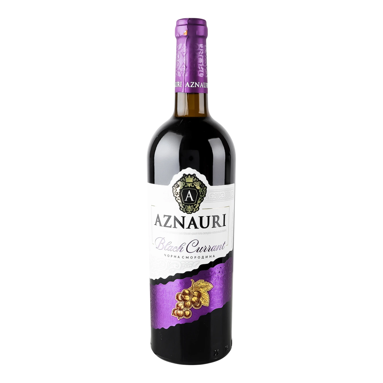 Напій алкогольний Aznauri на основі вина червоний напівсолодкий ароматизований Black currant 8.5-10% 0.75л