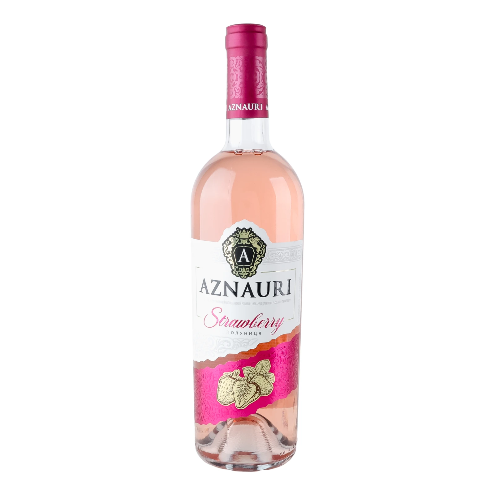 Напій винний Aznauri 0,75л 8,5-10% Strawberry рожеве н/сол Фото навігації №:1