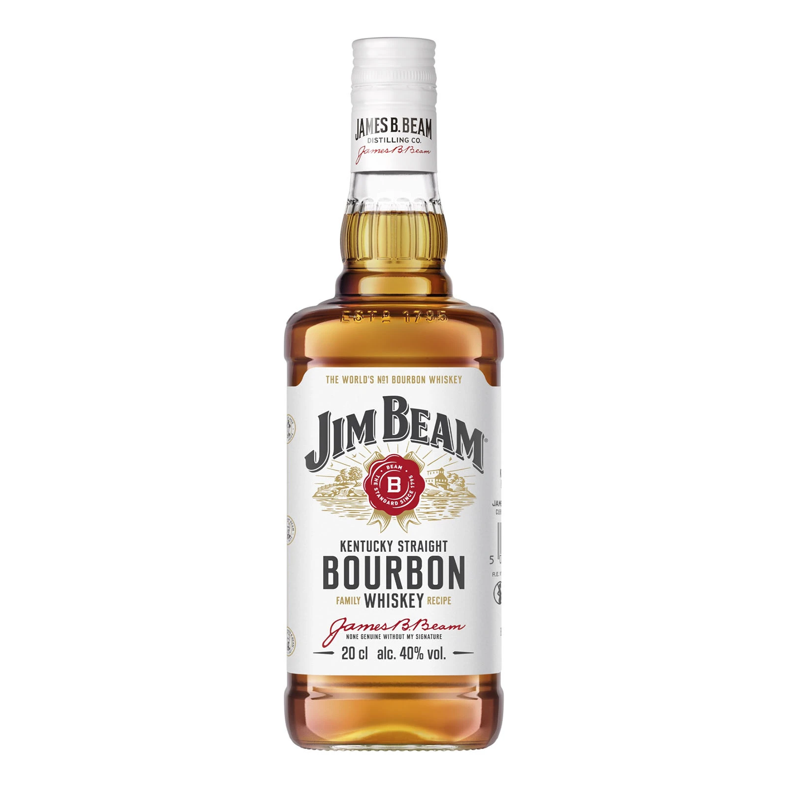 Віскі Jim Beam Bourbon White 40% 0.2л Фото навігації №:1