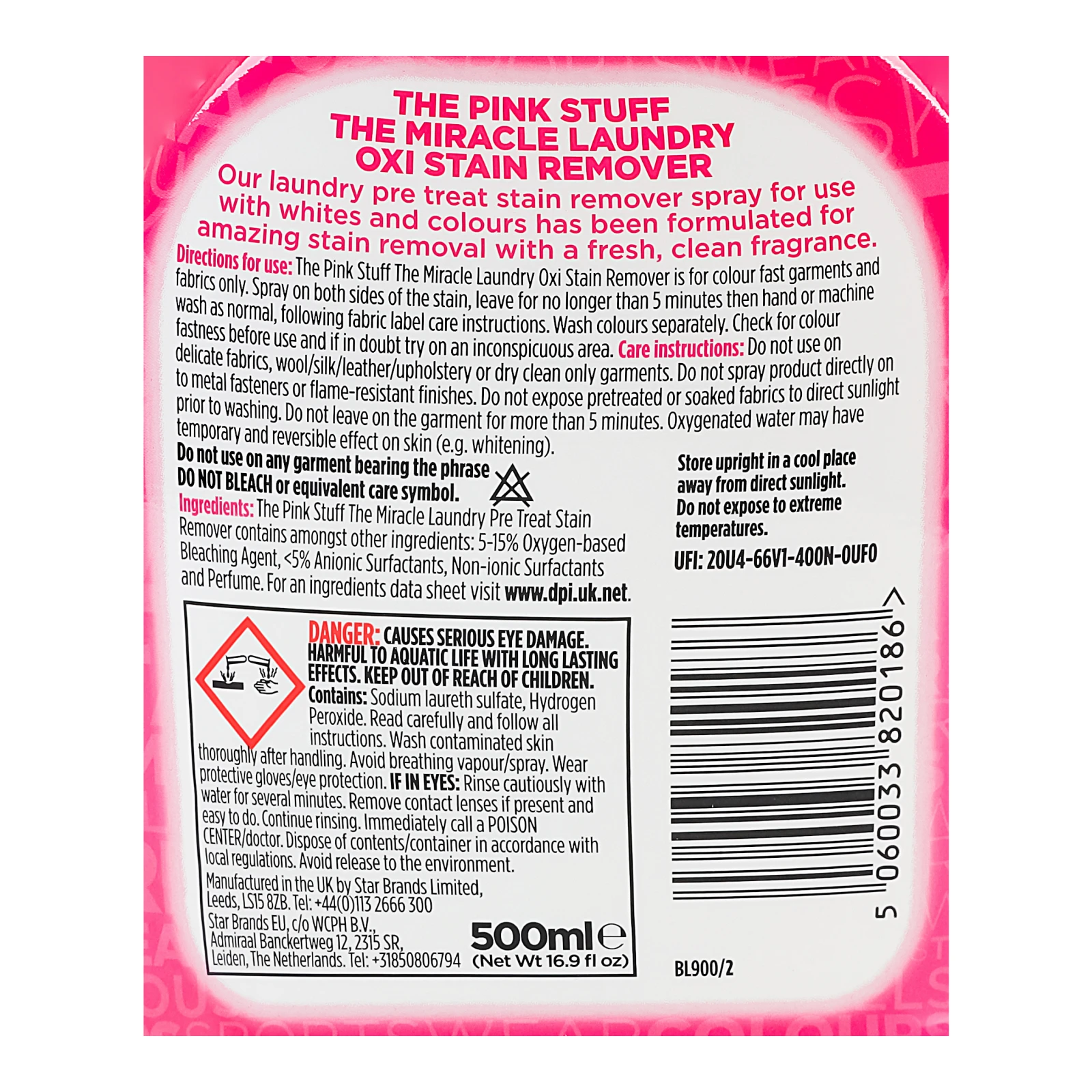 Засіб для видалення плям The Pink Stuff спрей 500мл Фото №:3